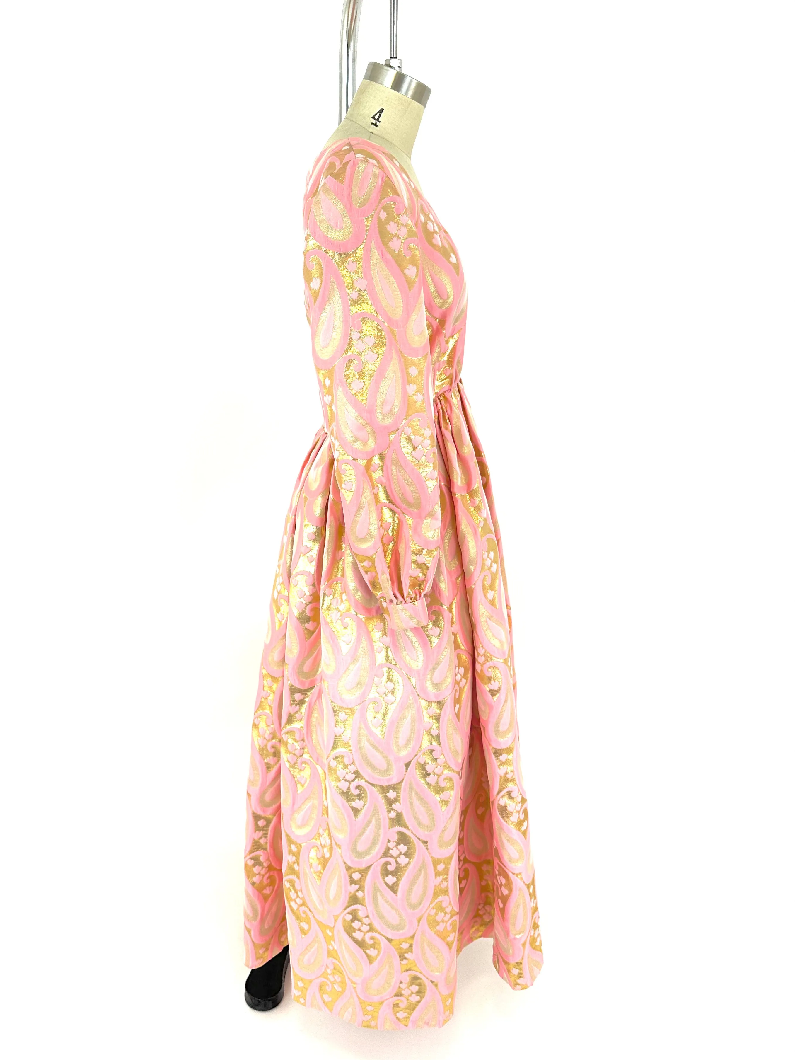 70s Oscar De La Renta Lamé Gown