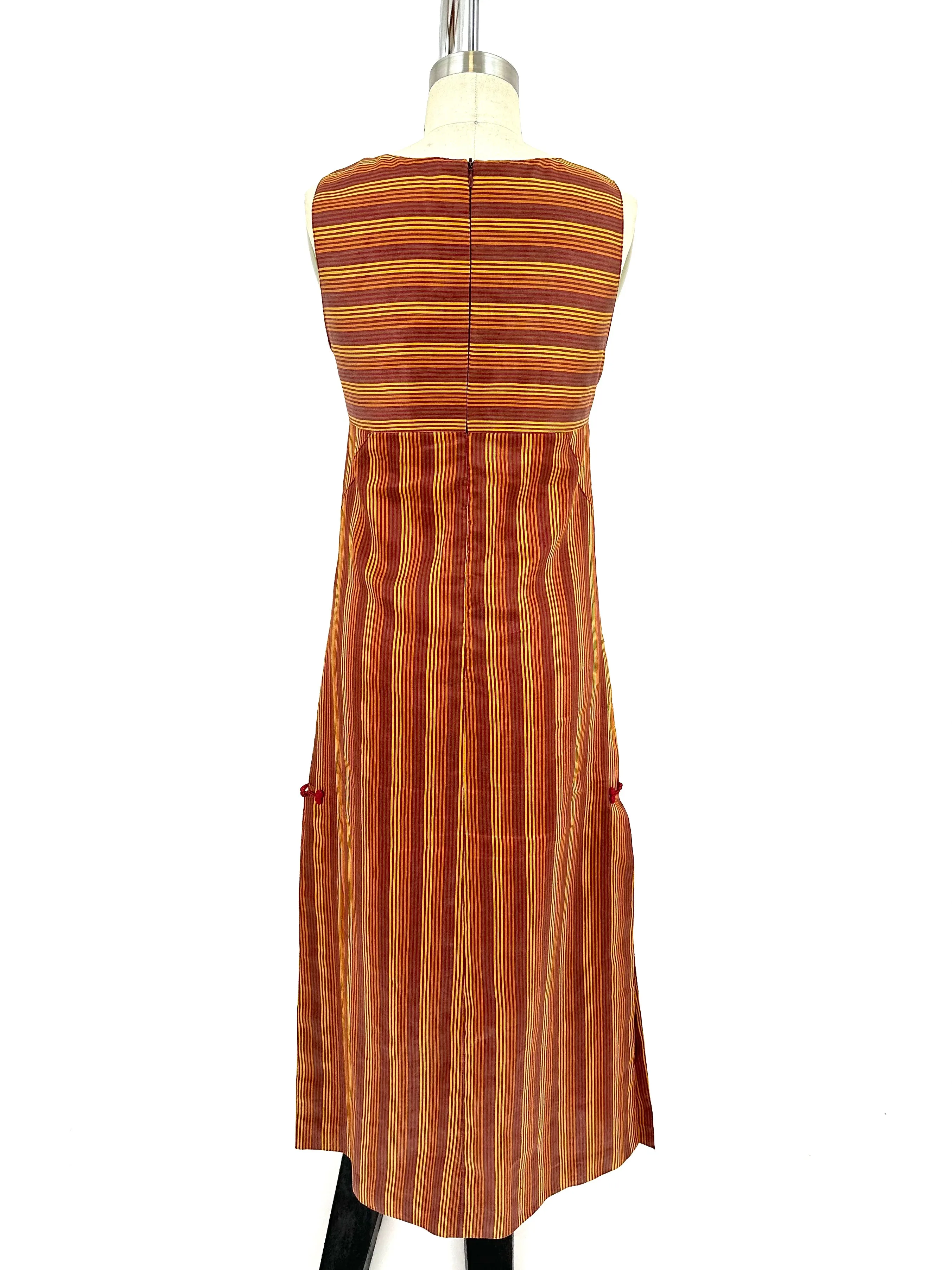 90s OMO Norma Kamali Striped Maxi Dress