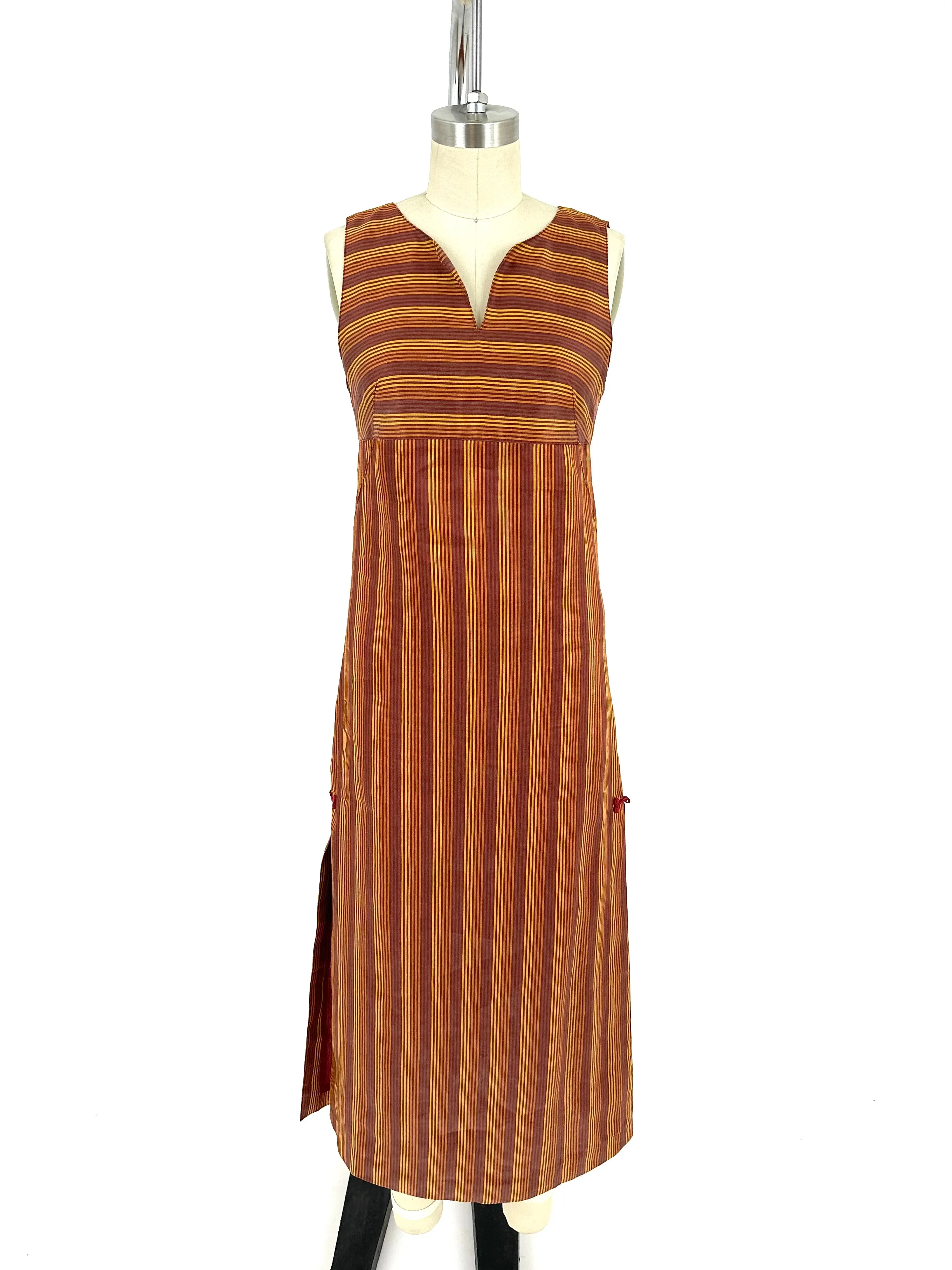 90s OMO Norma Kamali Striped Maxi Dress