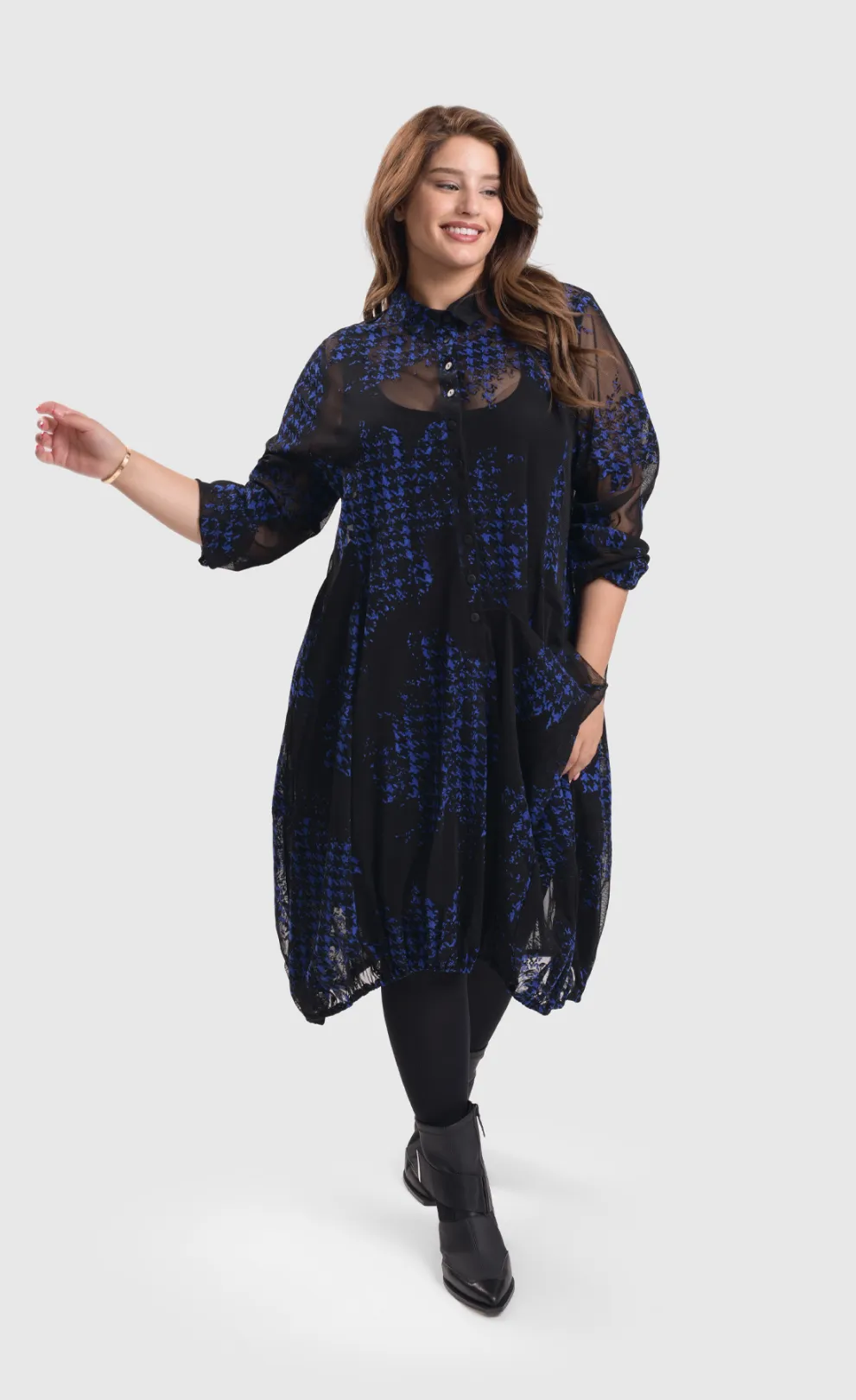 Alembika Floral Check Wonderful Dress
