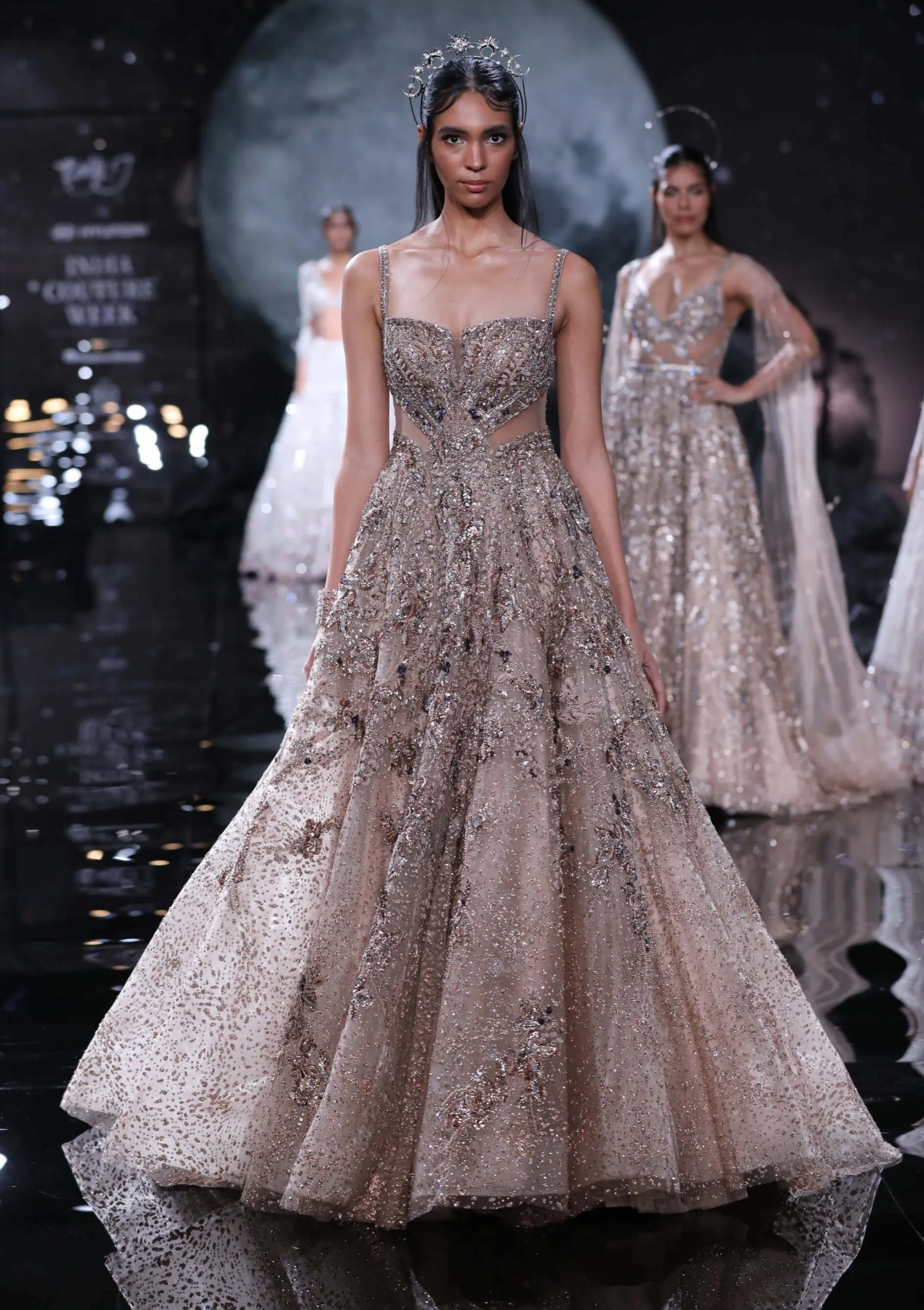 Alexandra copper embroidered gown