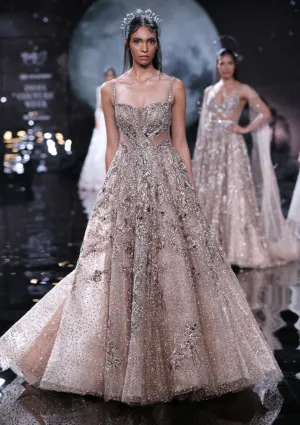 Alexandra copper embroidered gown