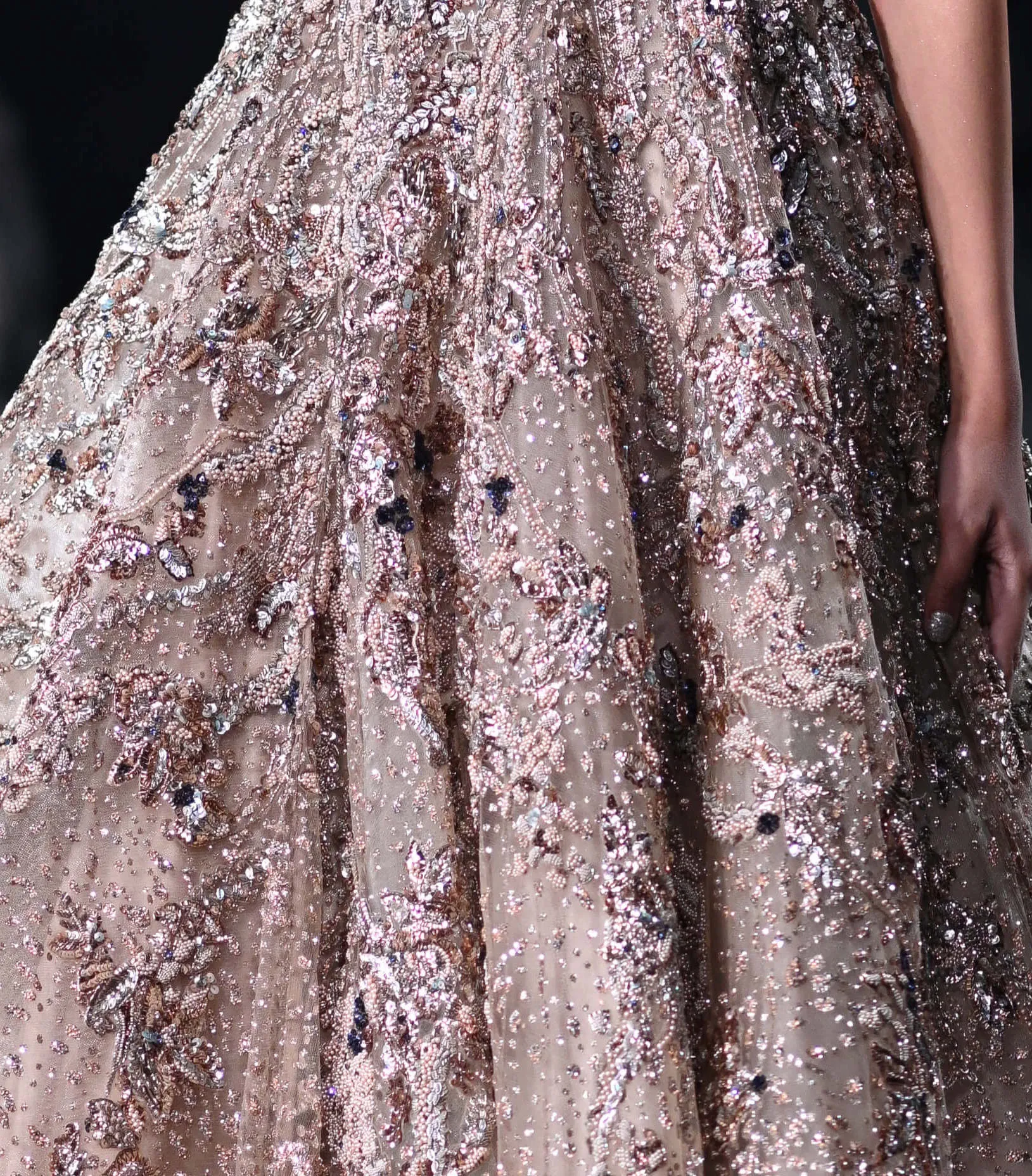 Alexandra copper embroidered gown