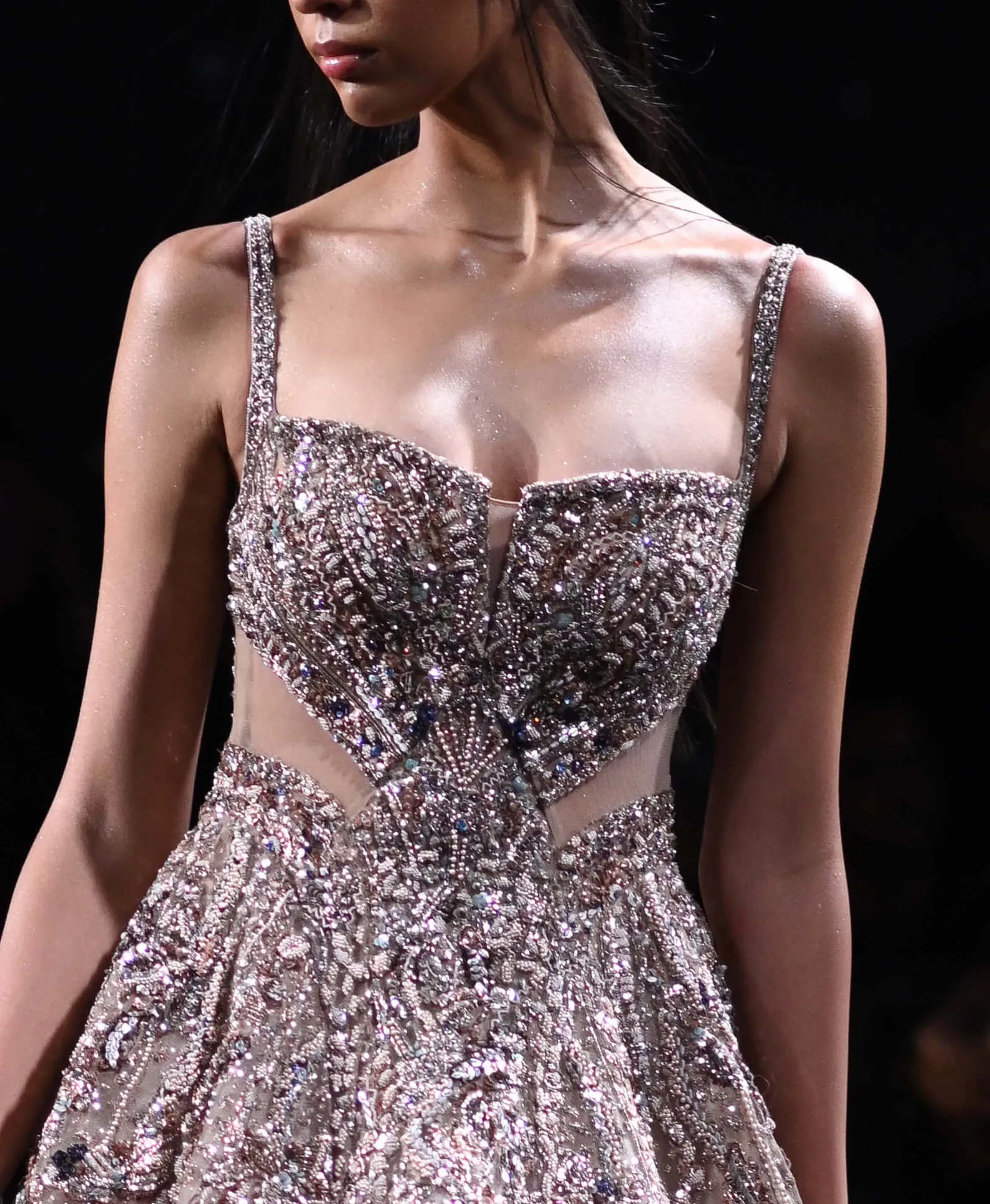 Alexandra copper embroidered gown