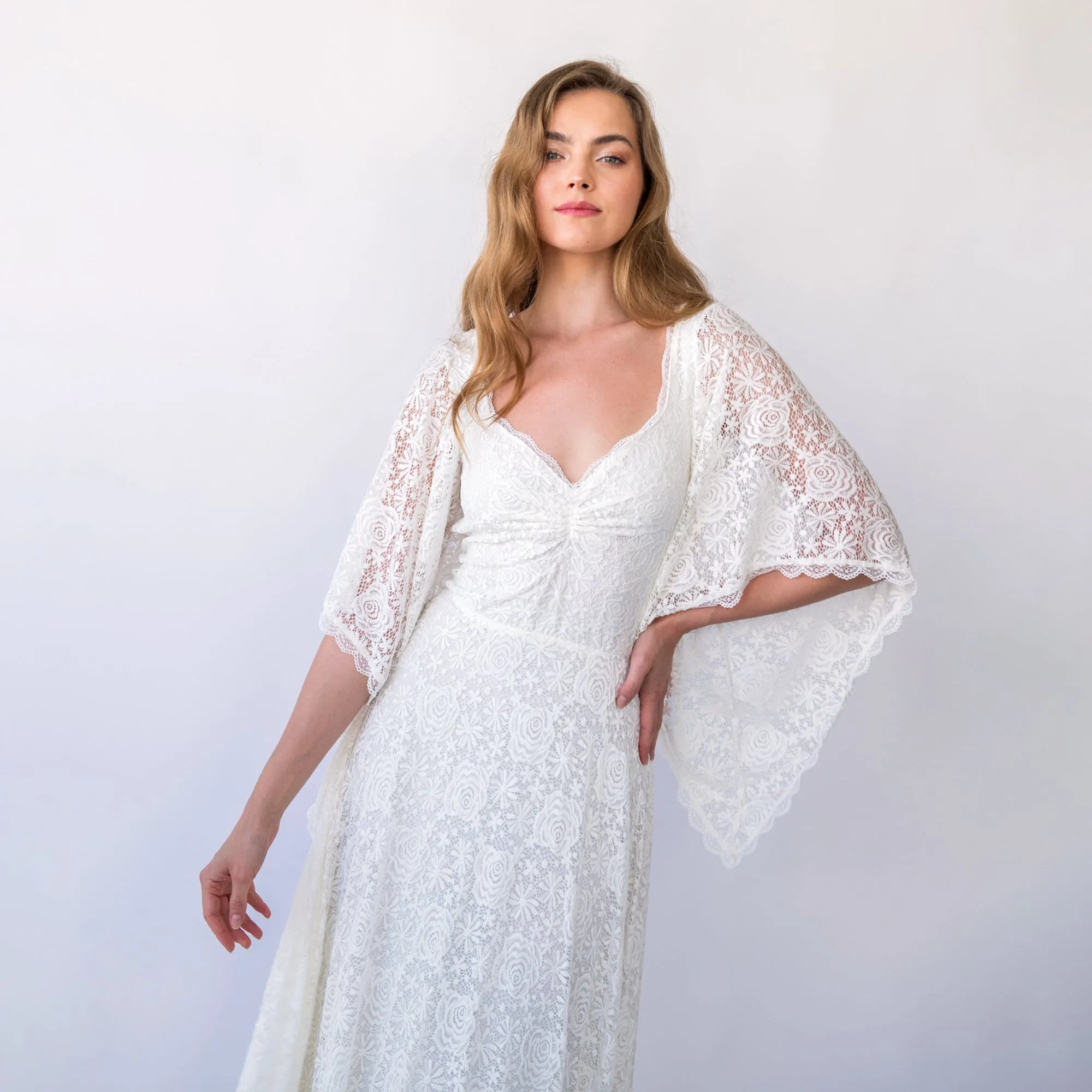 Angel Sleeves Dress #1426
