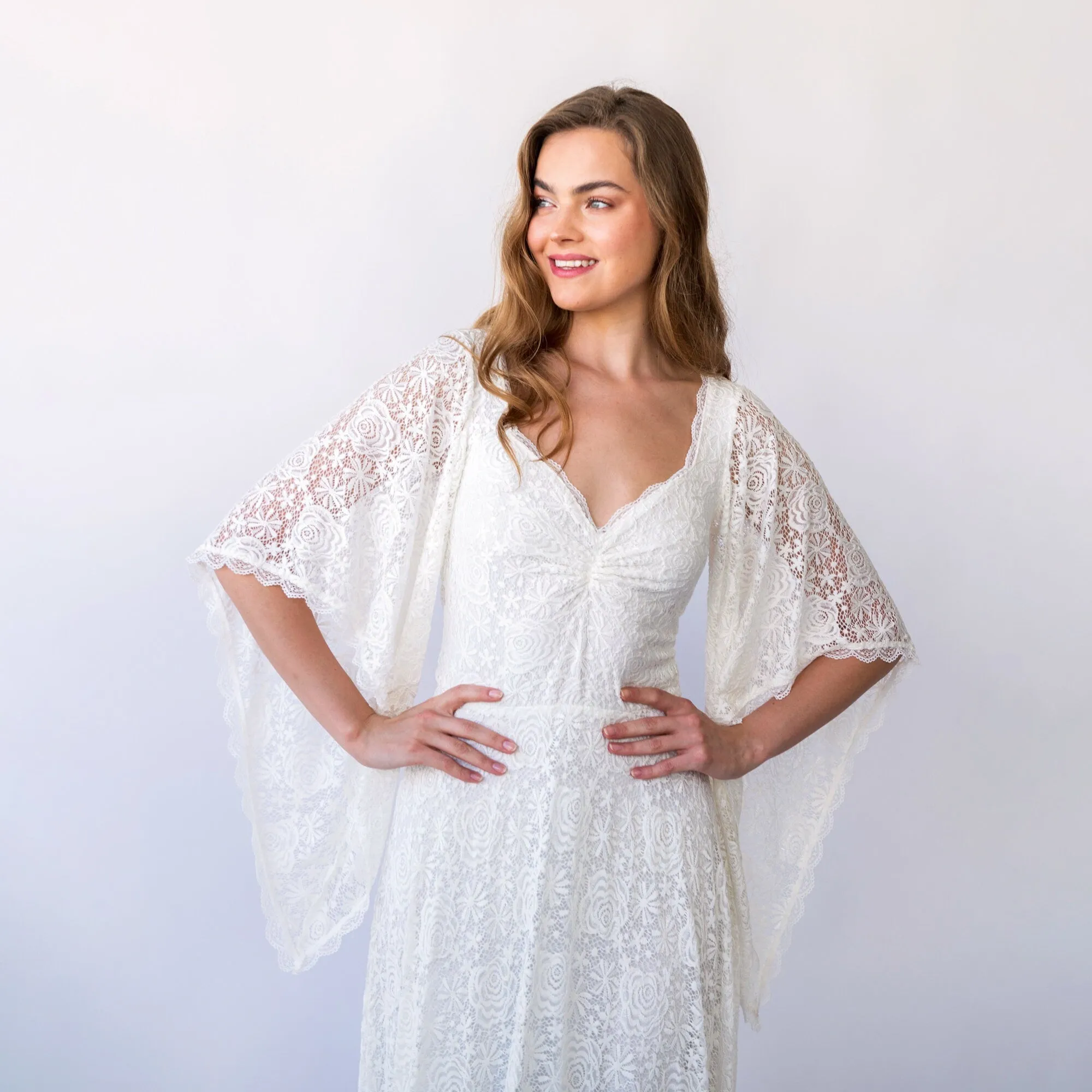 Angel Sleeves Dress #1426