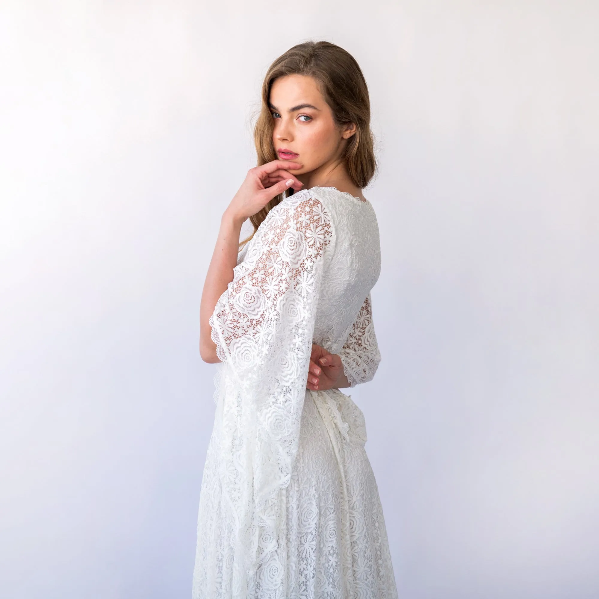 Angel Sleeves Dress #1426