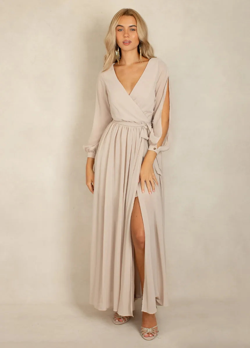 Aniya Bridesmaid Dress in Sand