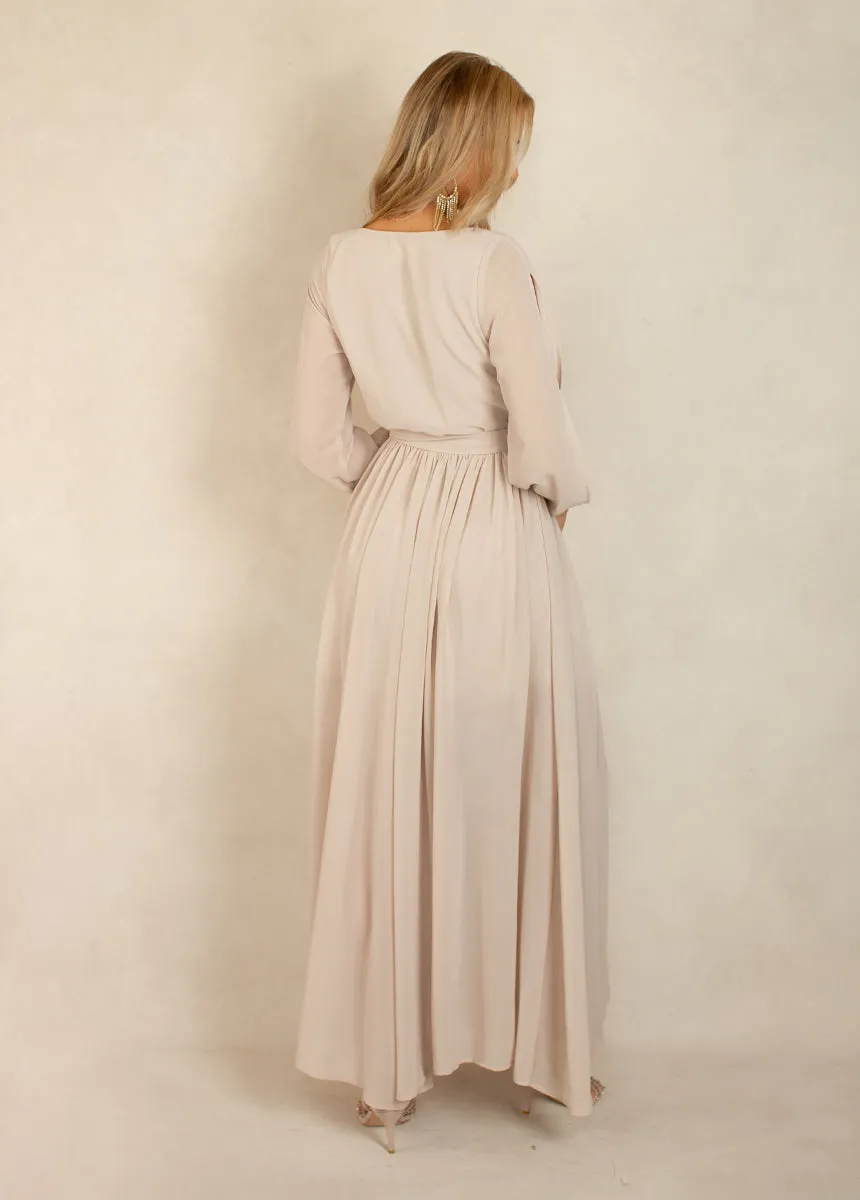 Aniya Bridesmaid Dress in Sand