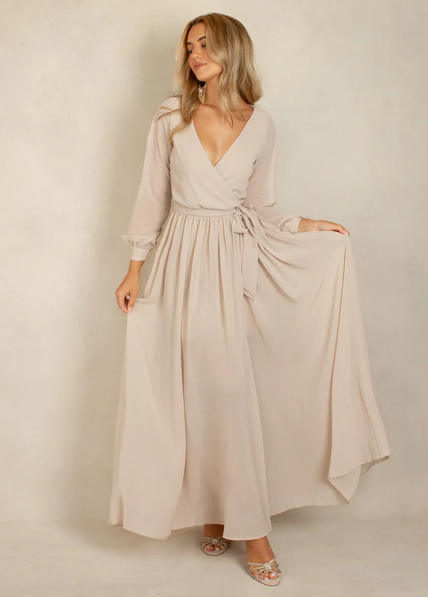 Aniya Bridesmaid Dress in Sand
