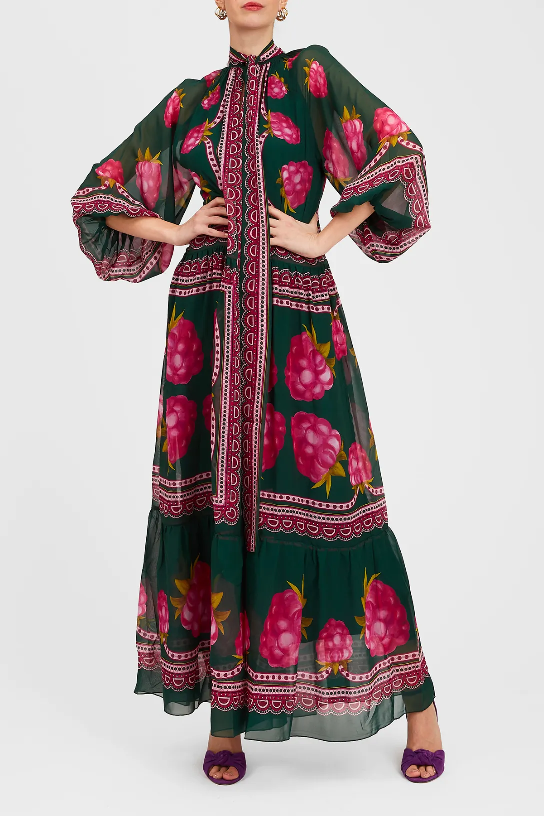 Athena Dress | Lampone Placée Emerald