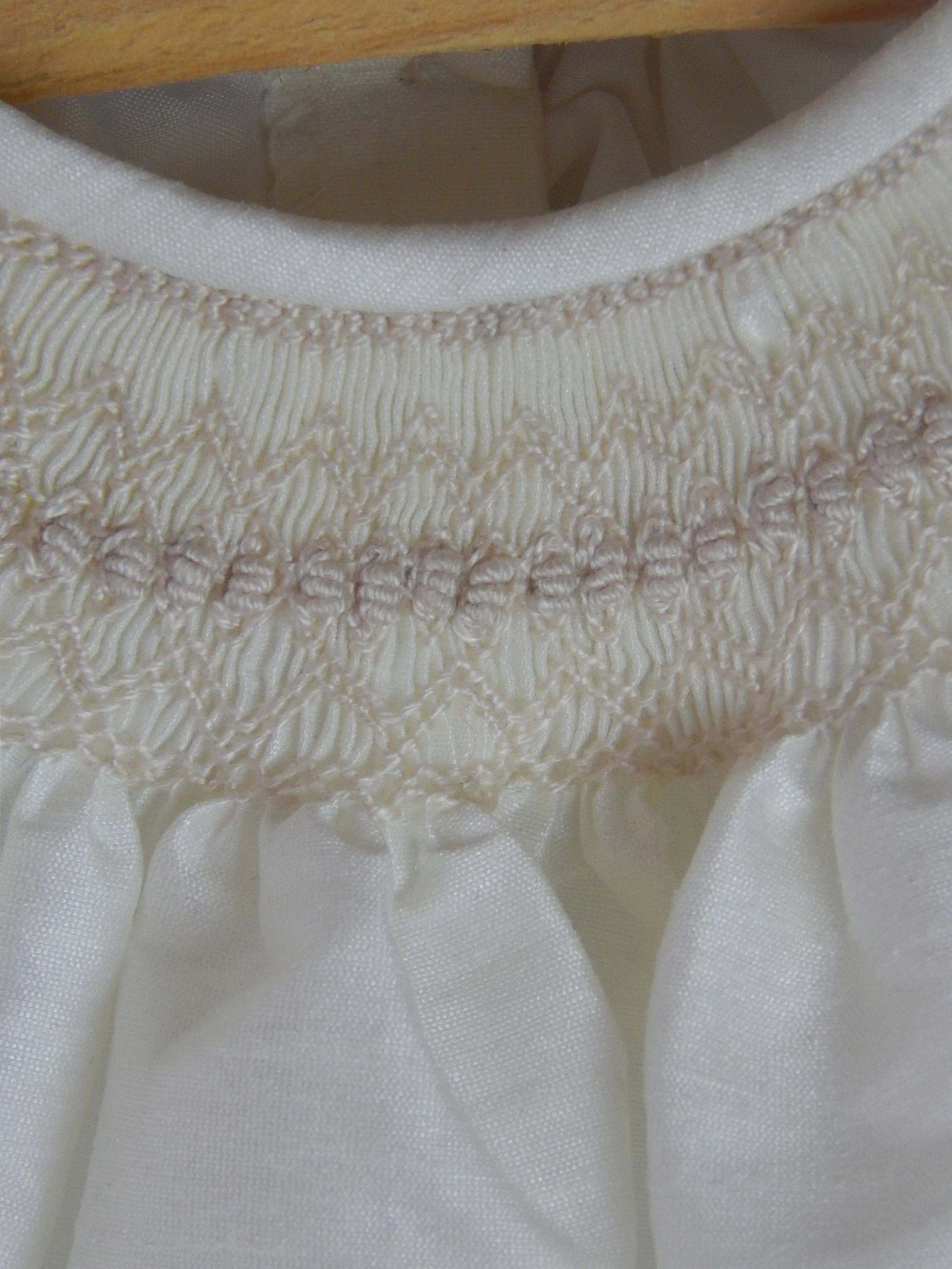 Baby Girl  Christening Dress with Bonnet  Ivory Shantung Fabric, Baptism Dress, SUMA, Free Personalization