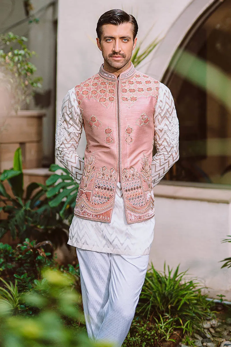 baby pink waistcoat