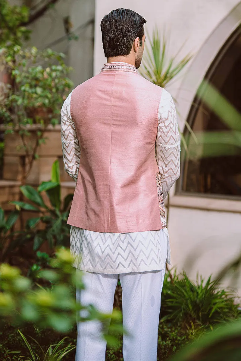 baby pink waistcoat