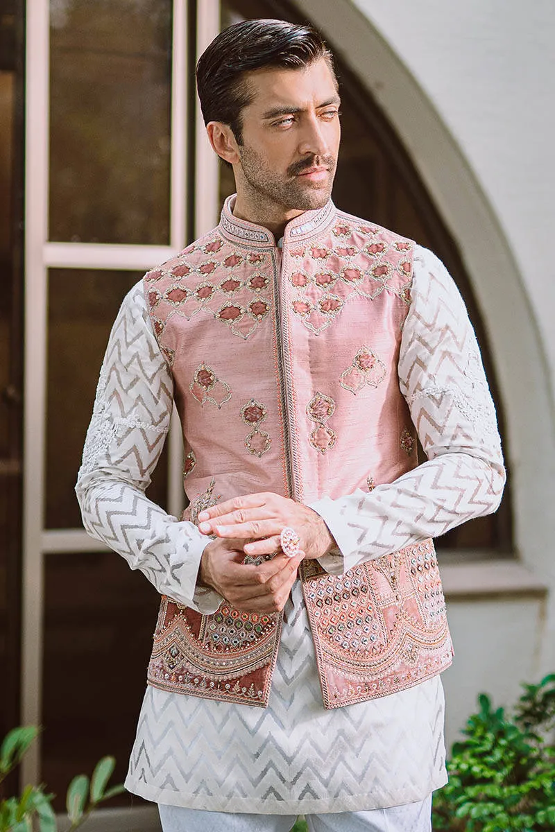 baby pink waistcoat