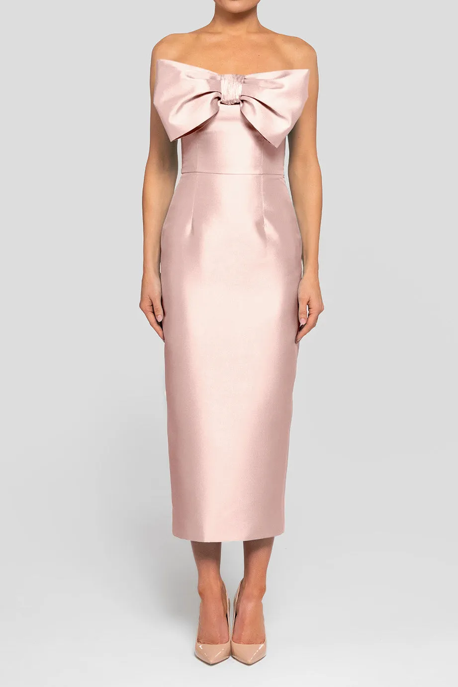 Bettina Silk and Wool Midi Dress