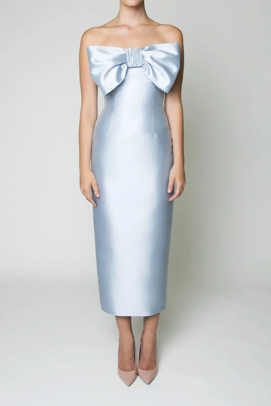 Bettina Silk and Wool Midi Dress