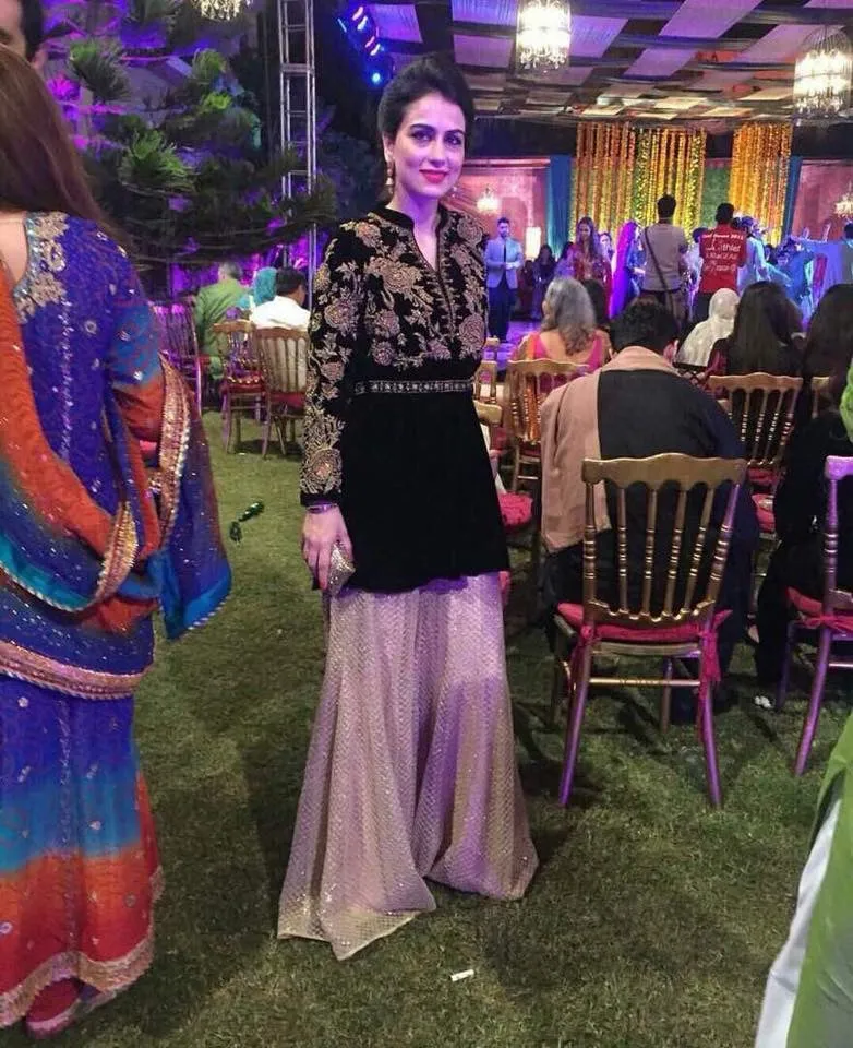 Beutifull wedding party dress in black and golden  color Model # W 889
