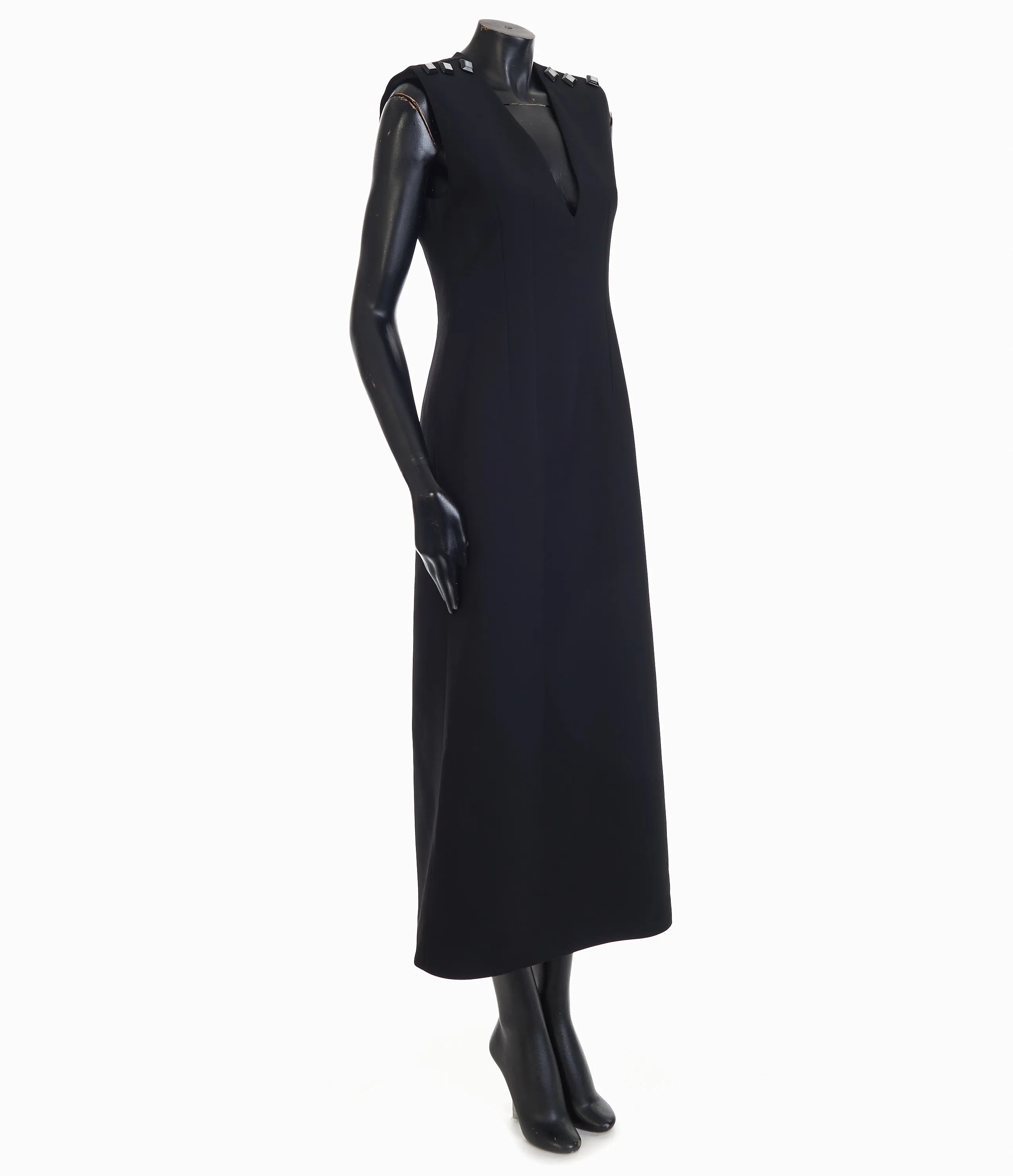 Black Crêpe Wool Dress