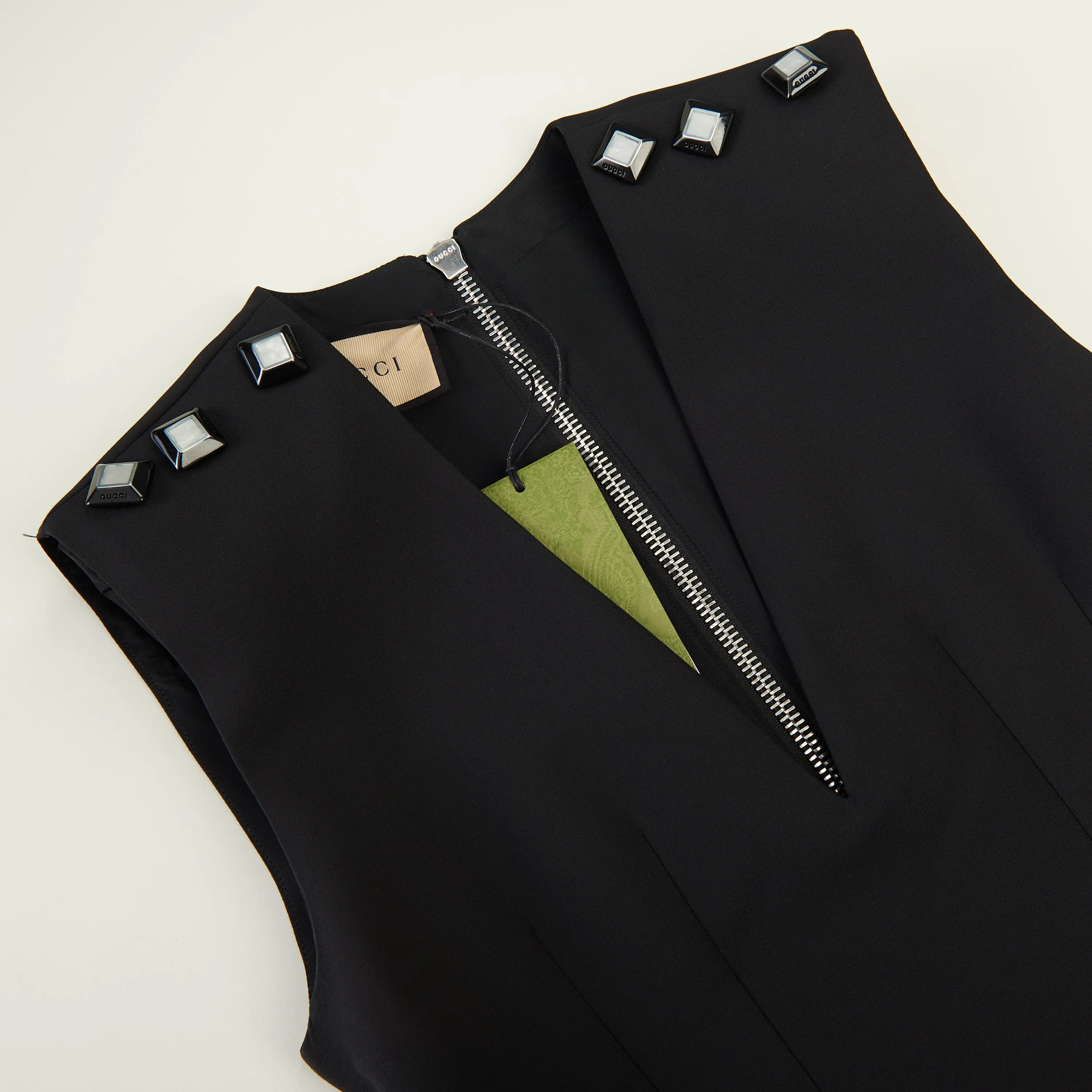 Black Crêpe Wool Dress
