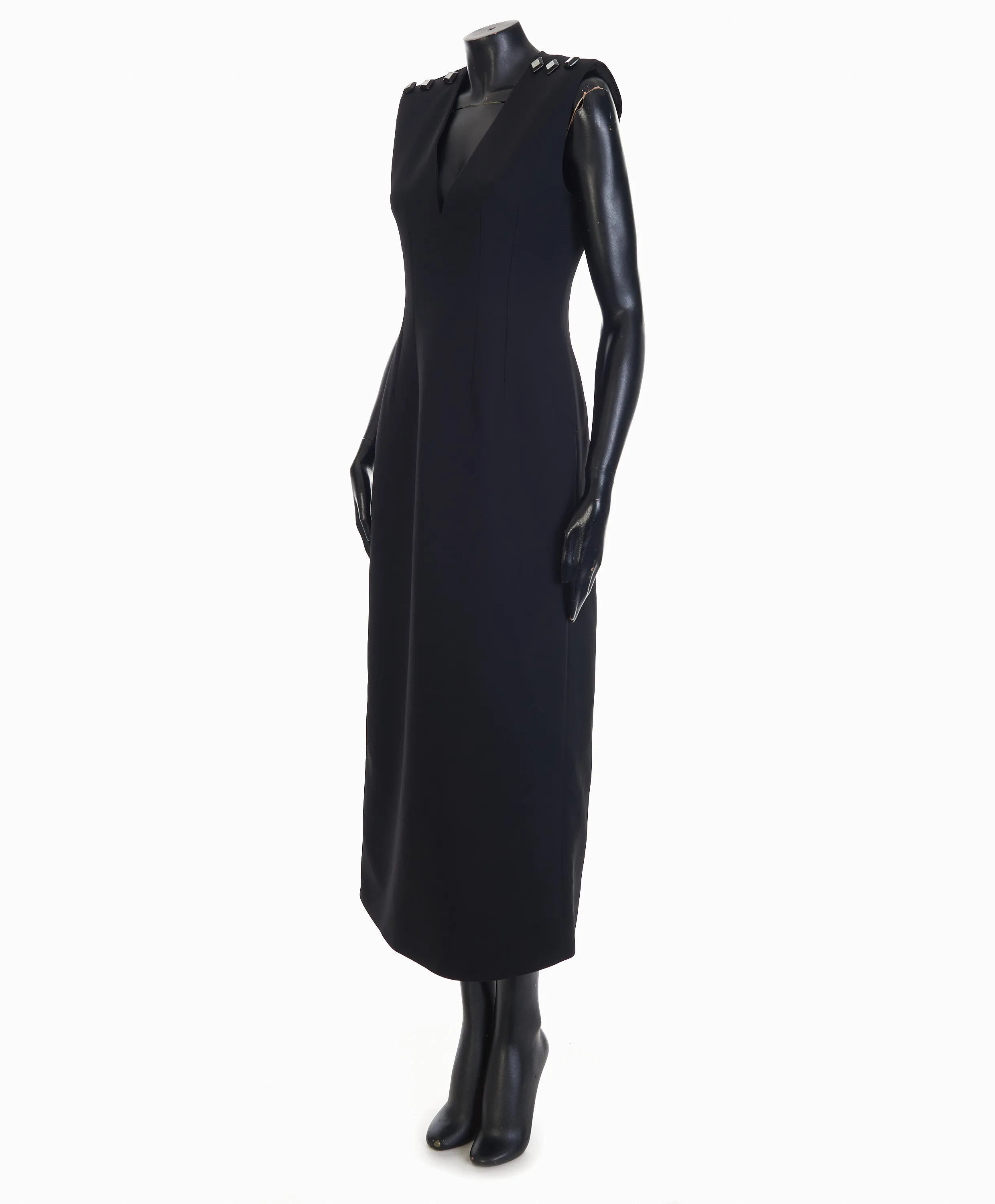 Black Crêpe Wool Dress