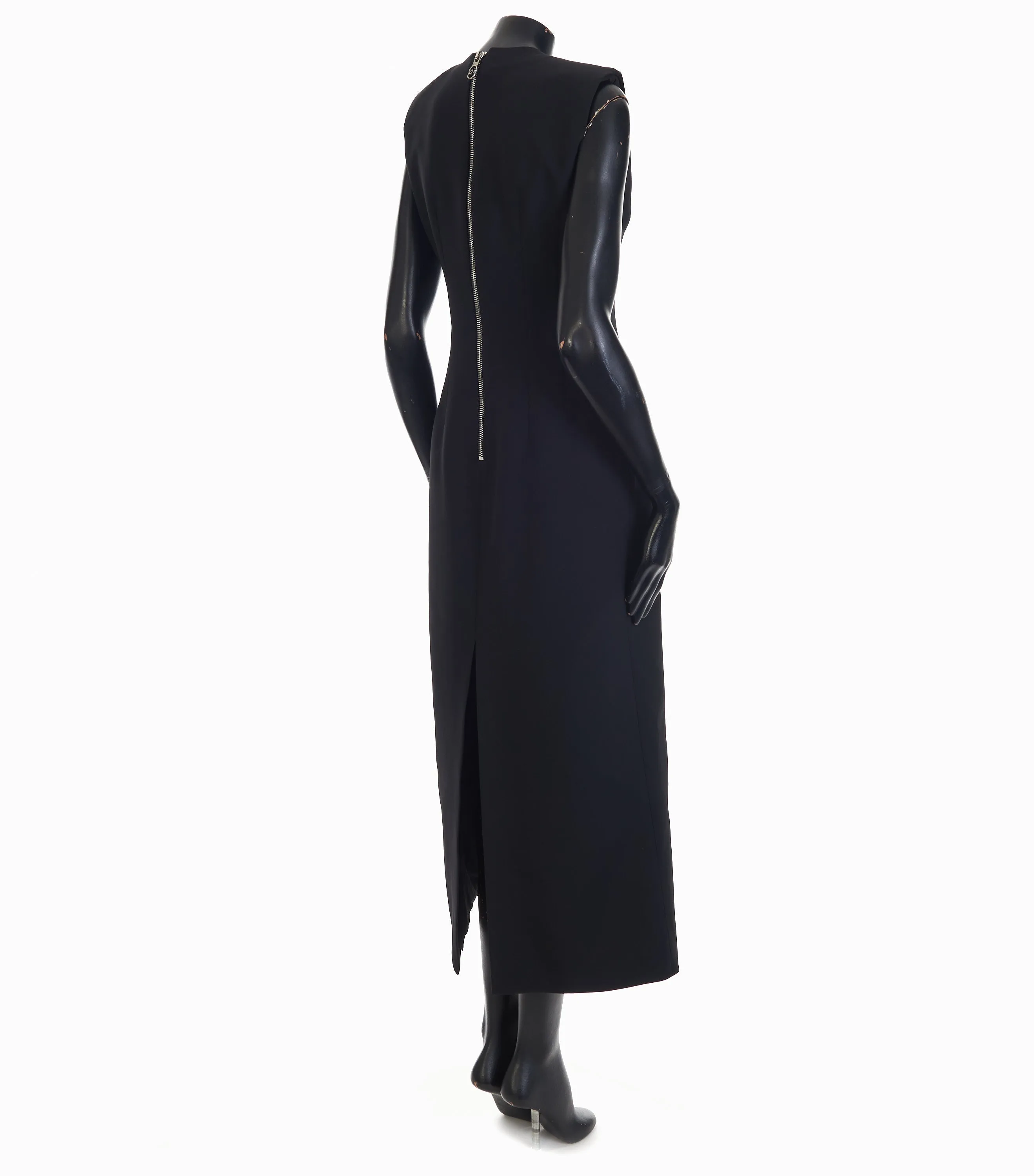 Black Crêpe Wool Dress