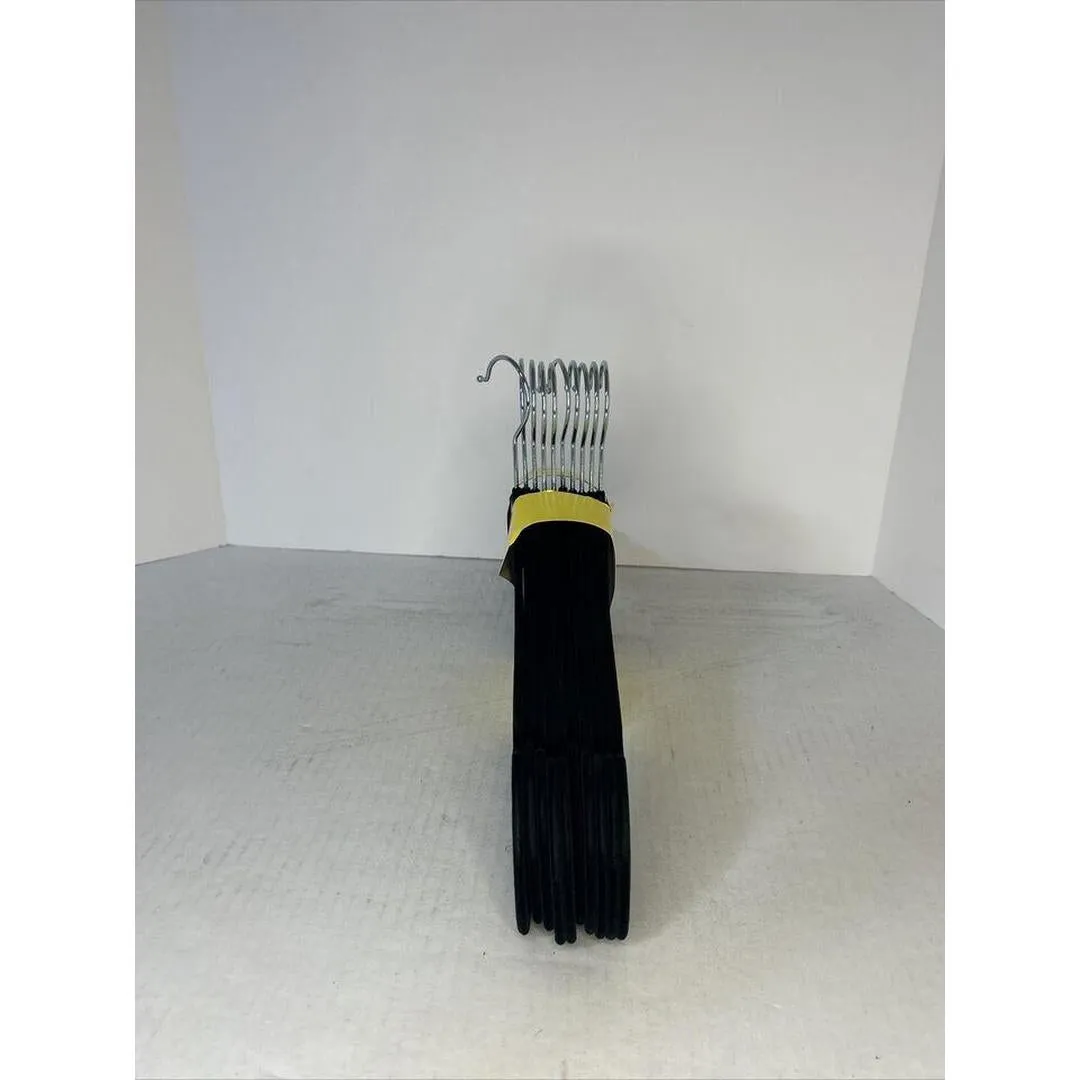 BLACK DELUXE VELVET HANGERS 10PK