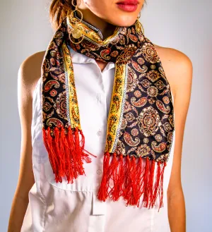 Black Kashmir Scarf