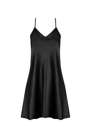 Black - Satin Slip Dress