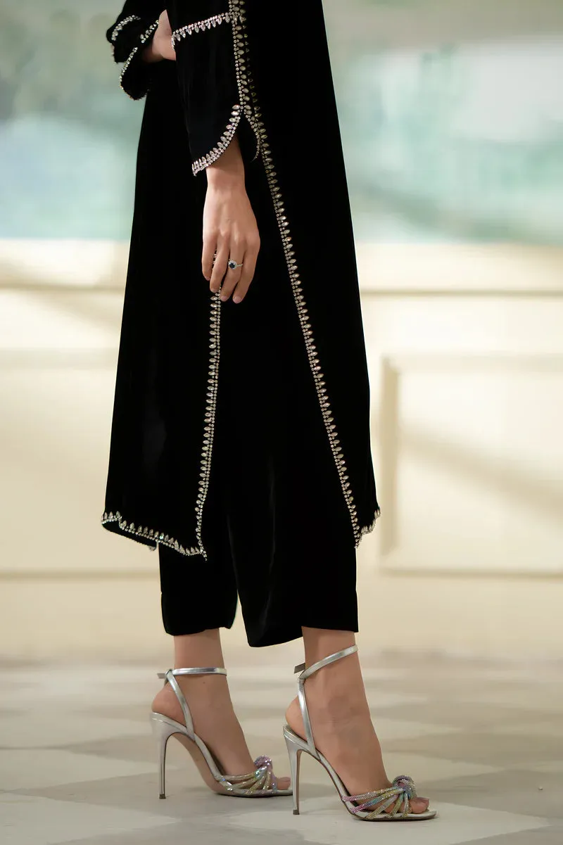 Black Velvet Crystals Set