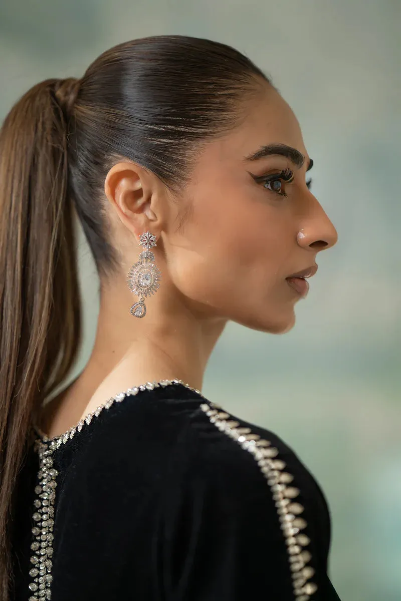 Black Velvet Crystals Set