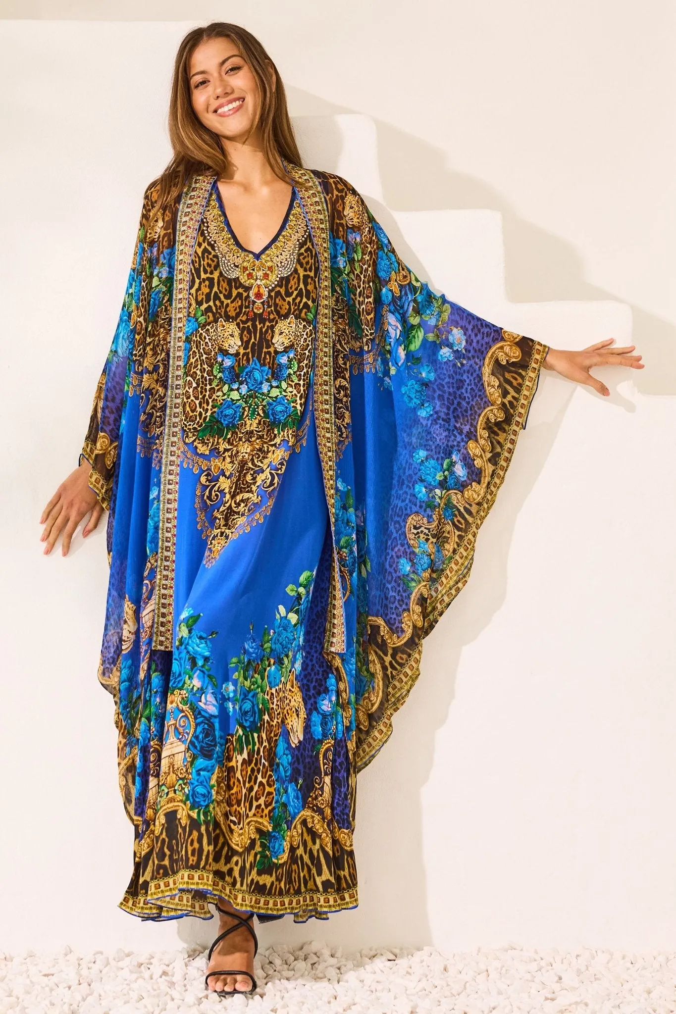Blue Leopardess Sleeveless Dress