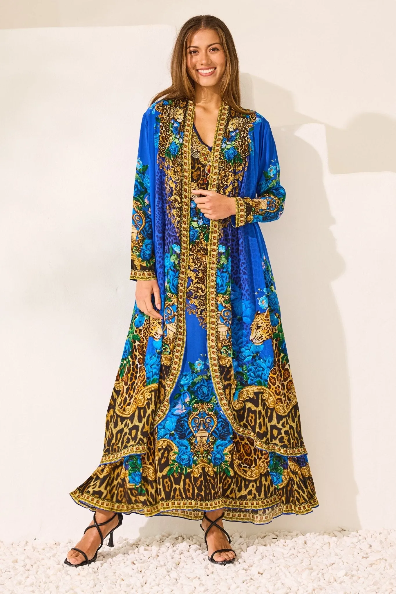 Blue Leopardess Sleeveless Dress