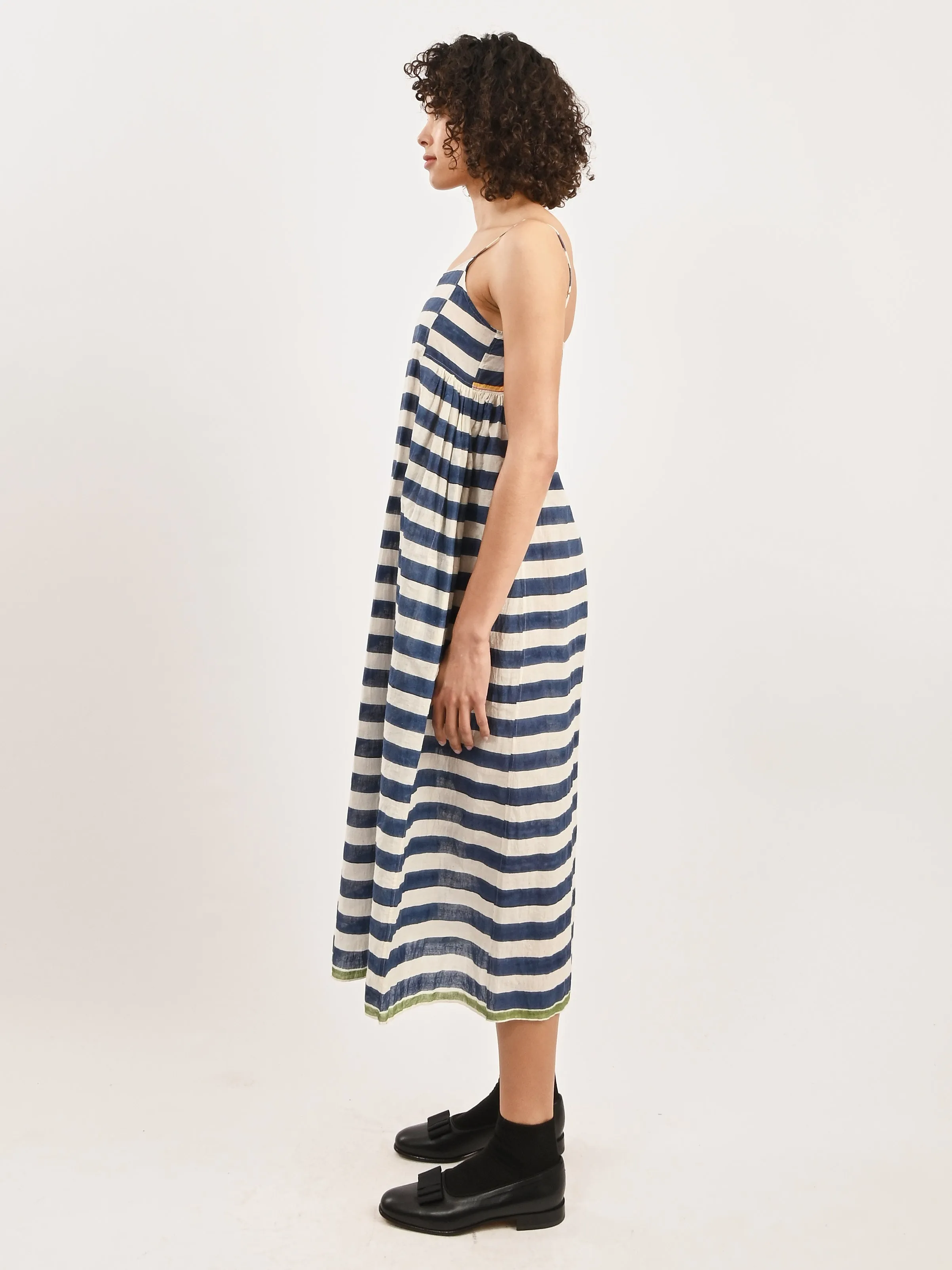 Blue/White Stripe Slip Dress