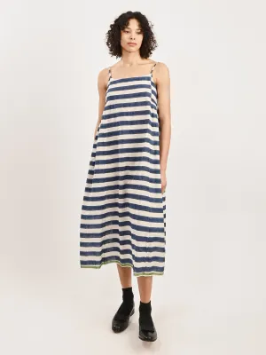 Blue/White Stripe Slip Dress
