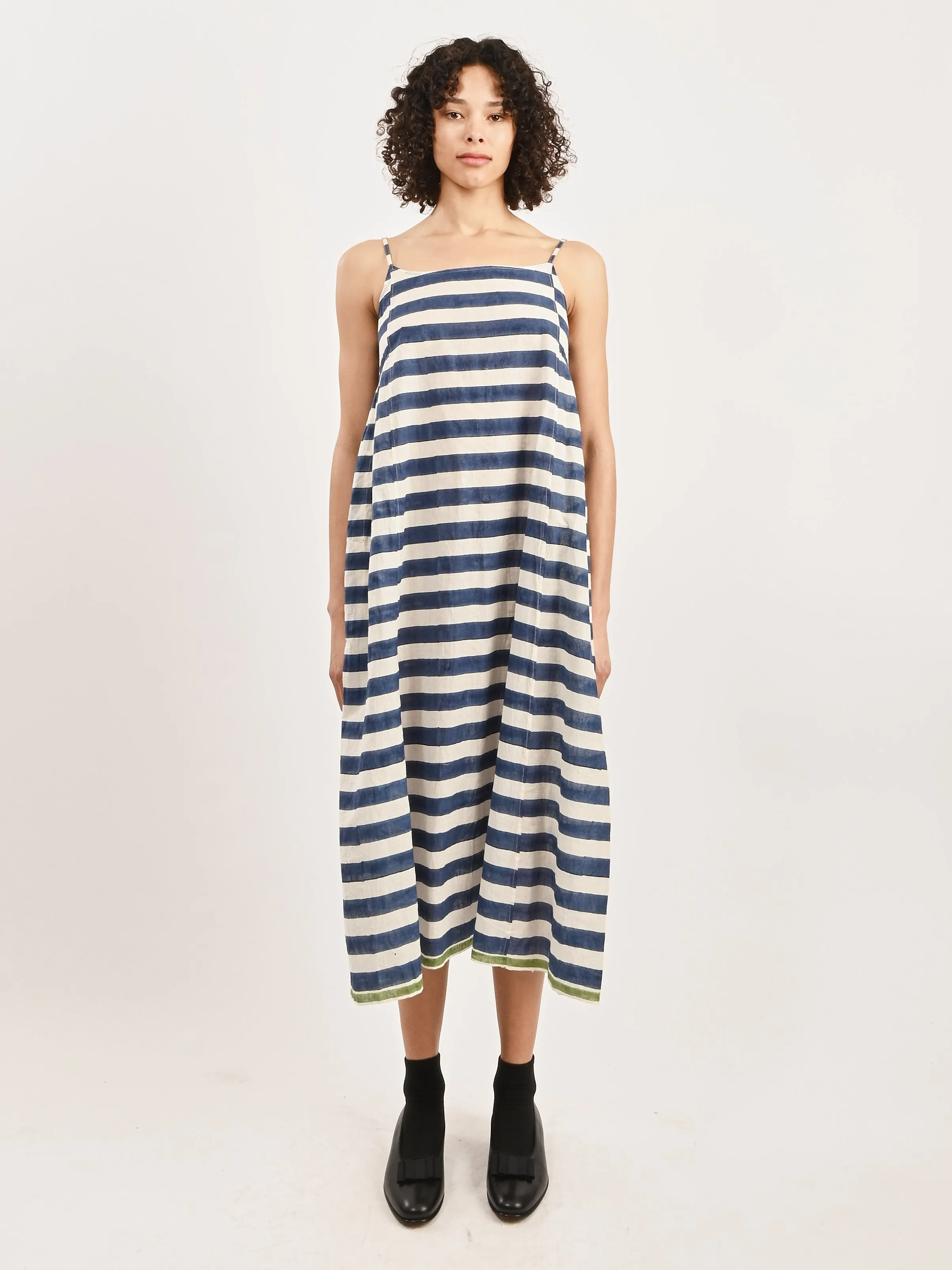 Blue/White Stripe Slip Dress