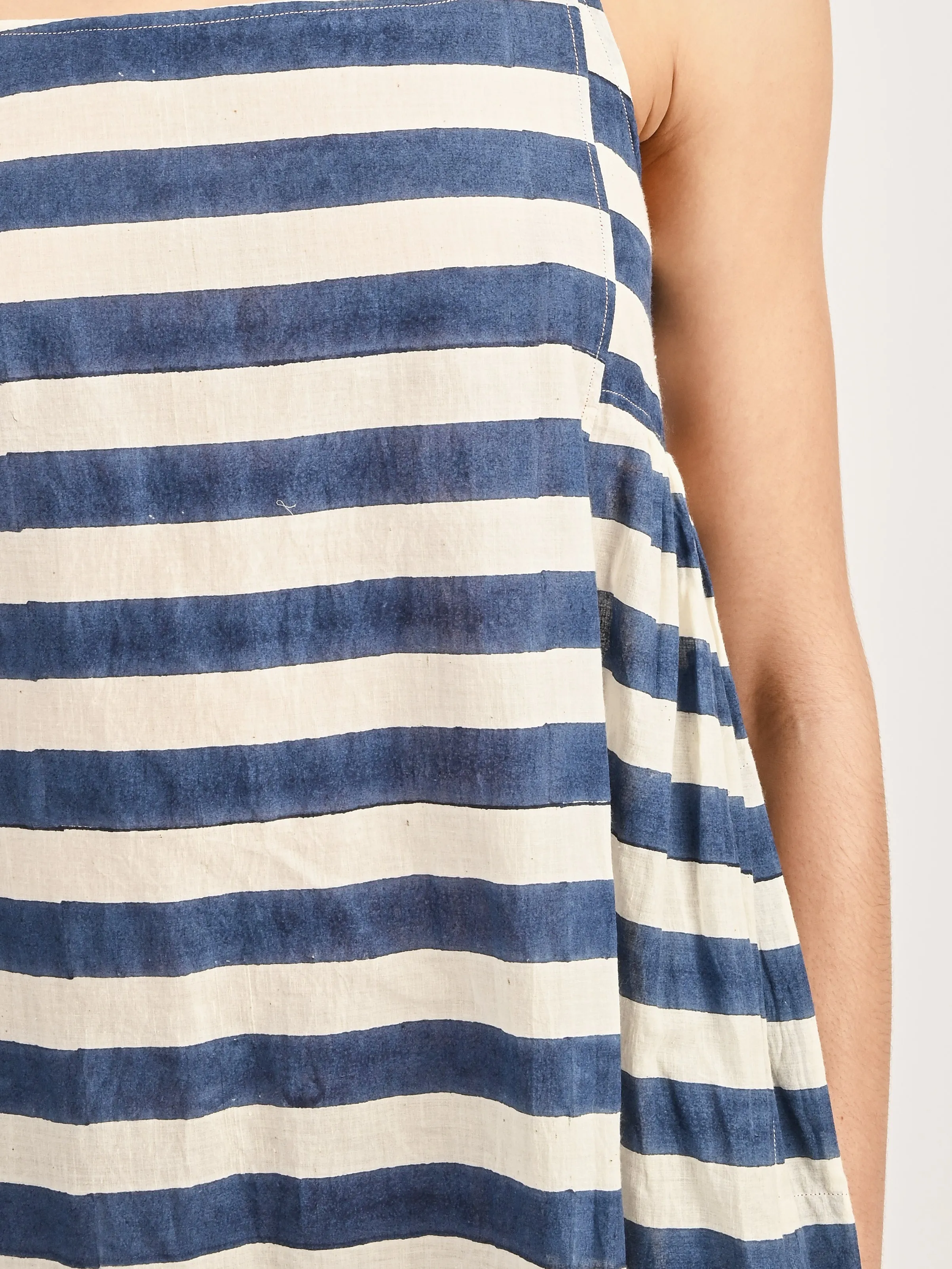 Blue/White Stripe Slip Dress