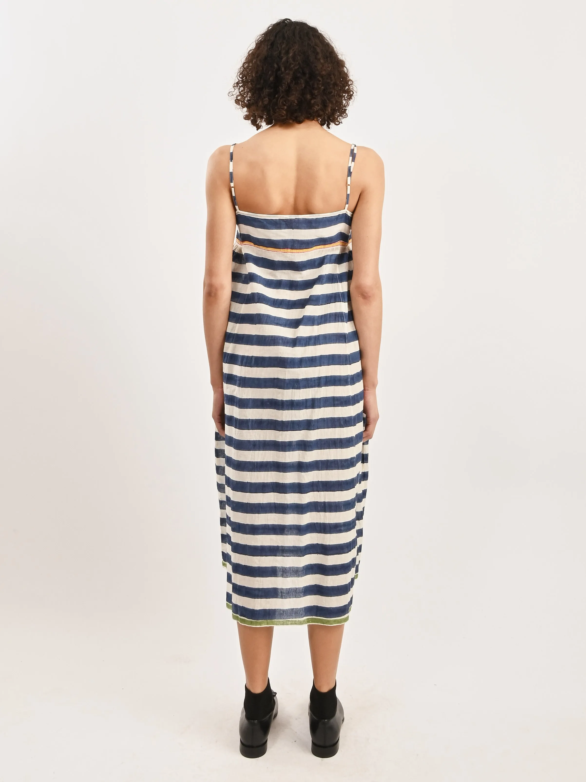 Blue/White Stripe Slip Dress