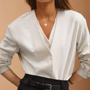 Breton® | Silk Blouse With Overlays