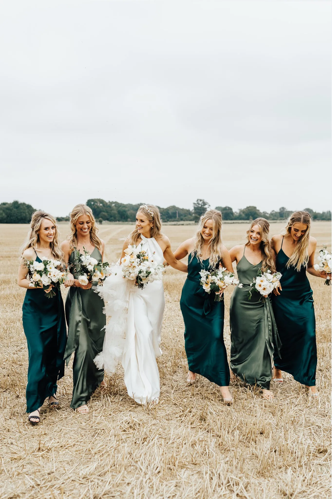 Brooklyn Dress in Forest Green Satin