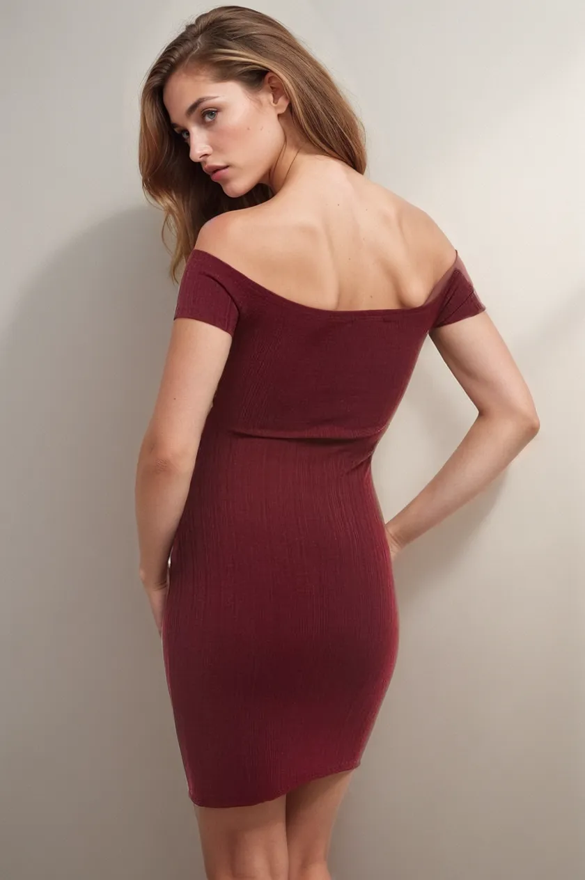 Burgundy Bodycon Dress