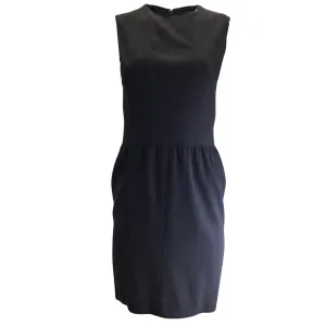 Chanel Boutique Black Vintage 1998 Sleeveless Wool Dress