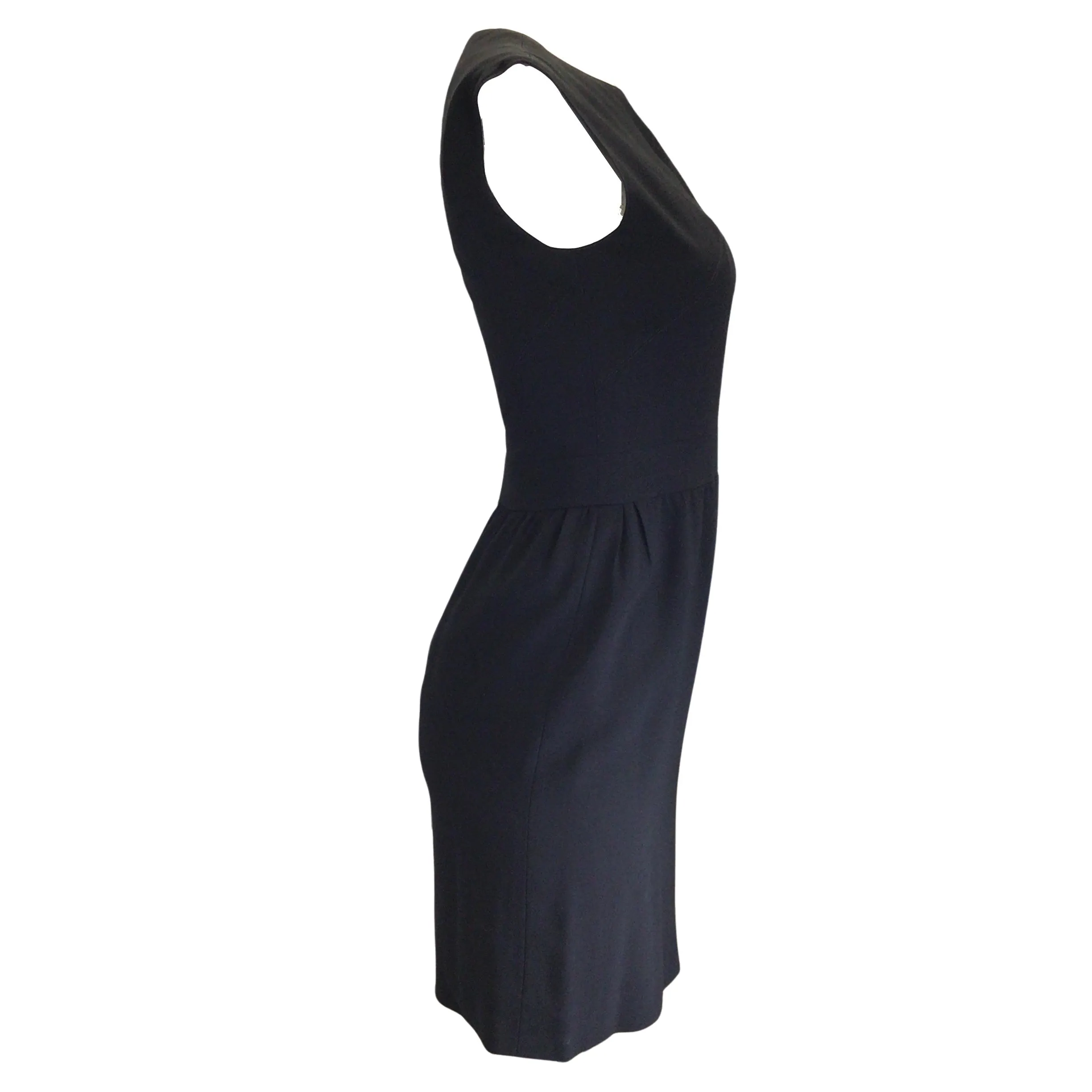 Chanel Boutique Black Vintage 1998 Sleeveless Wool Dress