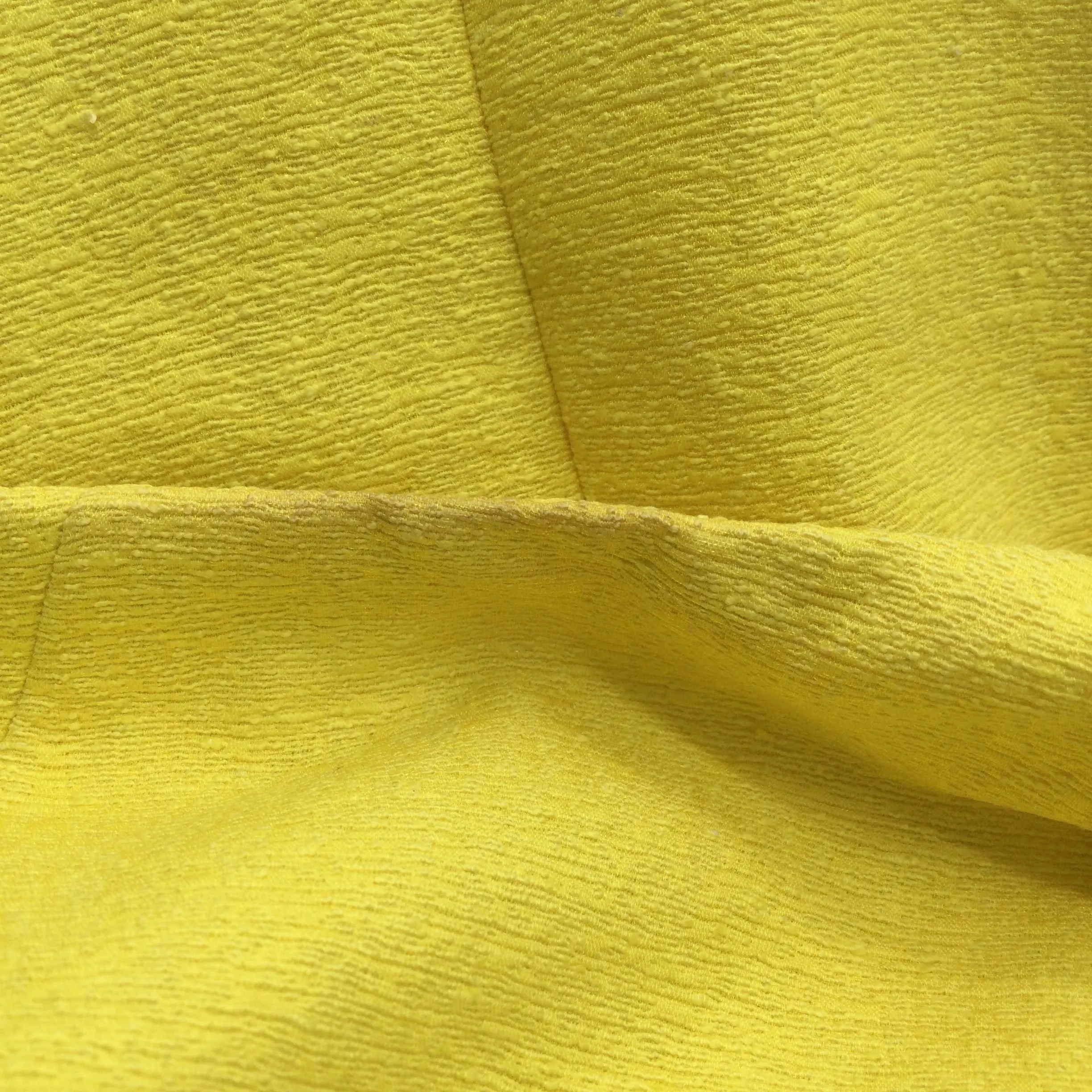 Chanel Yellow Sleeveless Square Neck Silk Crepe Cocktail Dress