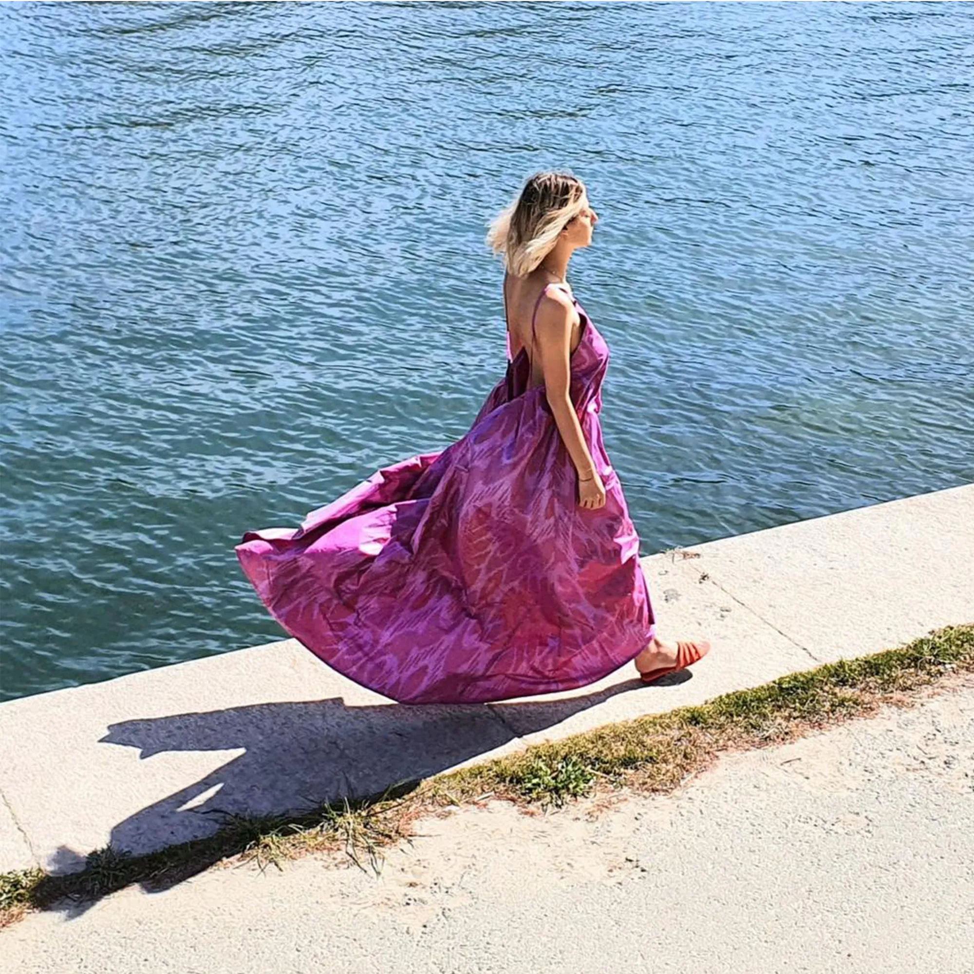 Ciringuito Ikat Dress - Pink Red