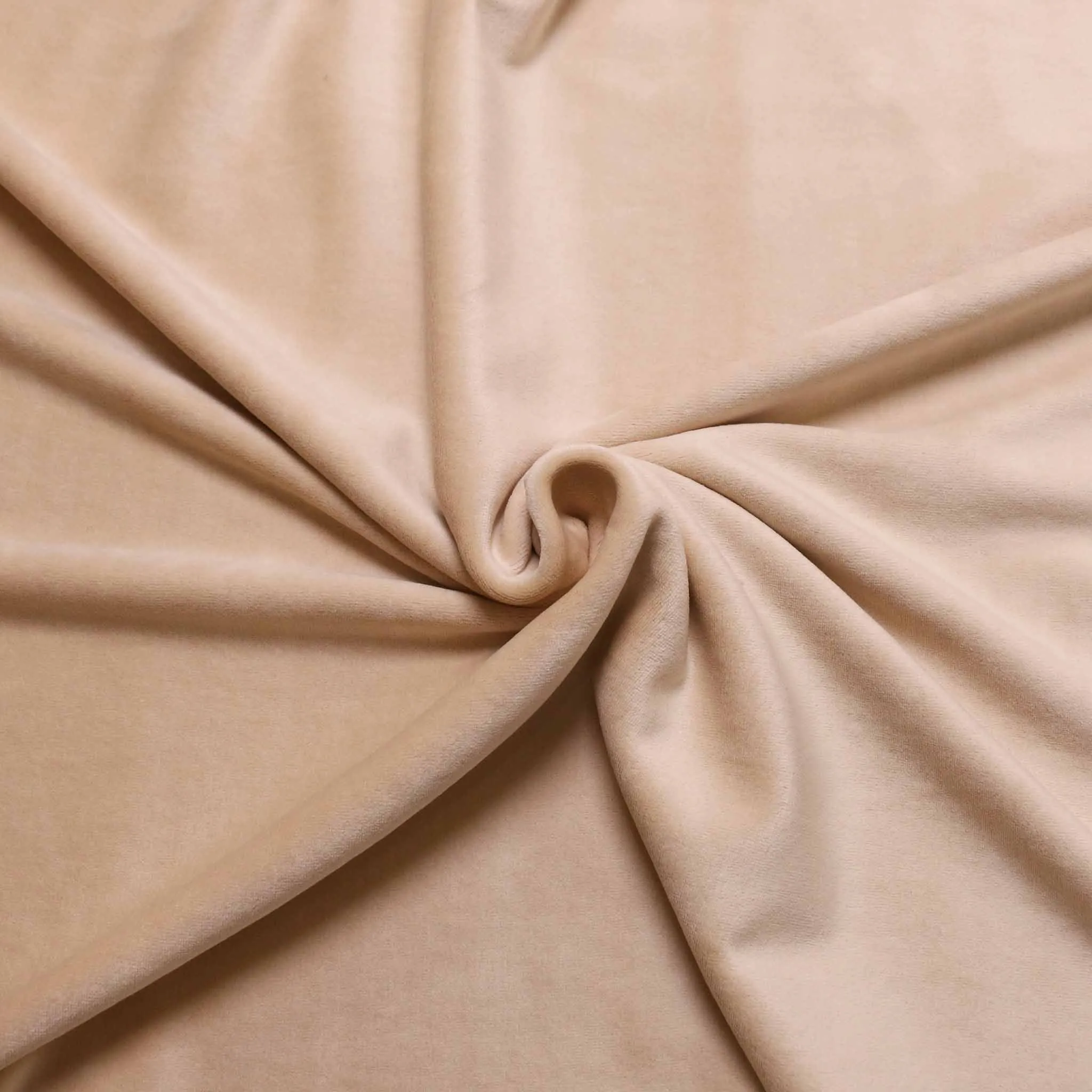 Cotton Velour - Blue, brown, cream