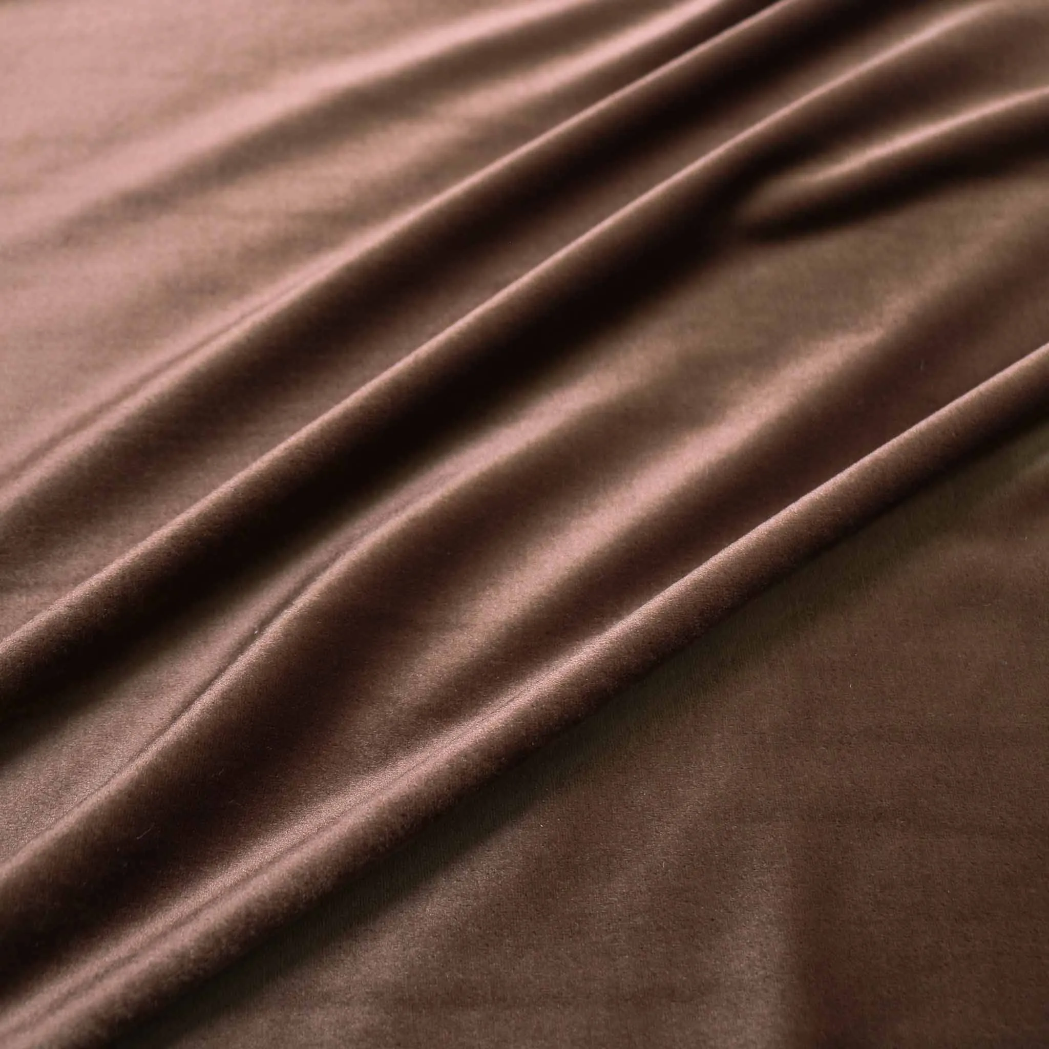Cotton Velour - Blue, brown, cream