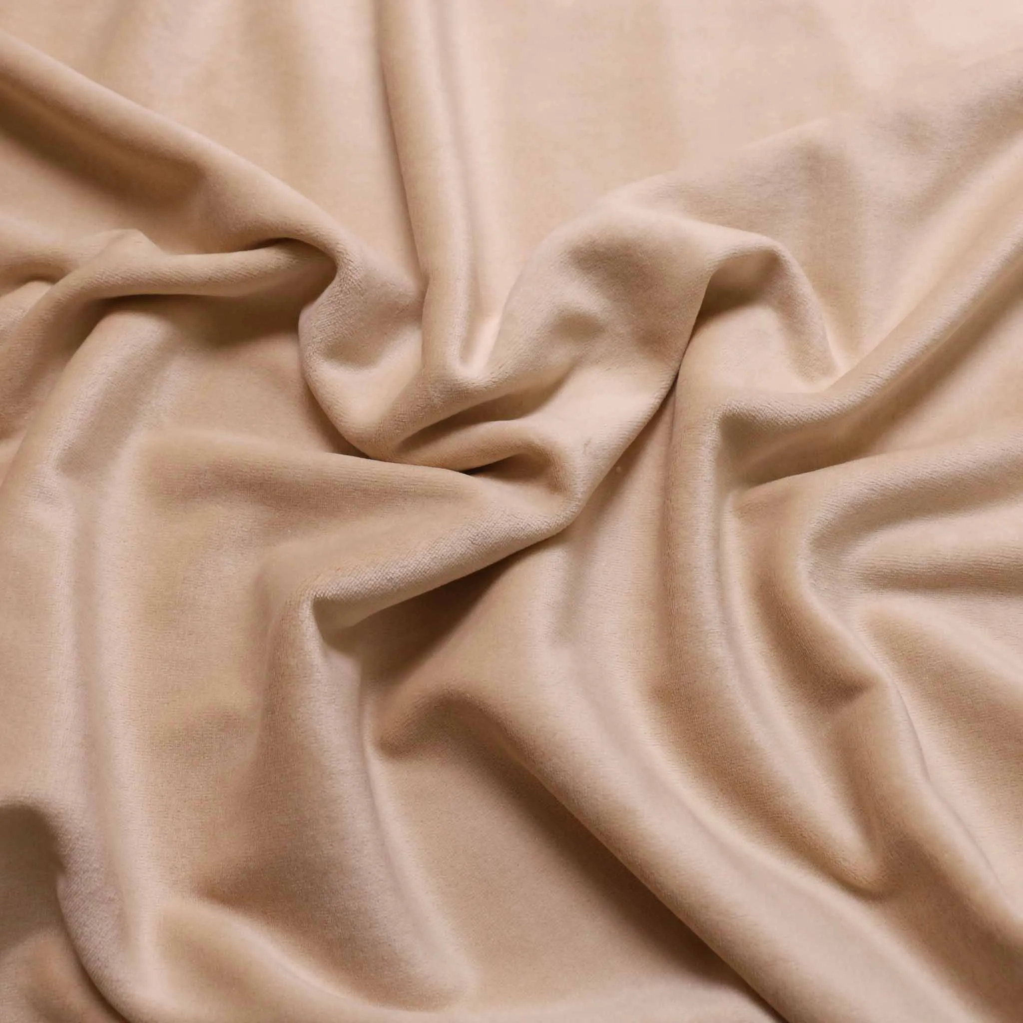 Cotton Velour - Blue, brown, cream
