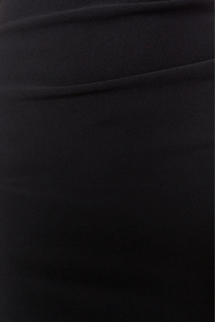 DESTINY OFF SHOULDER MIDI DRESS - Black