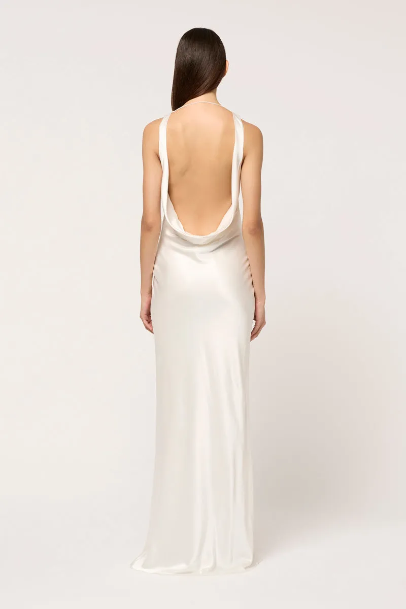 DRAPE FRONT MAXI DRESS - PRE ORDER -